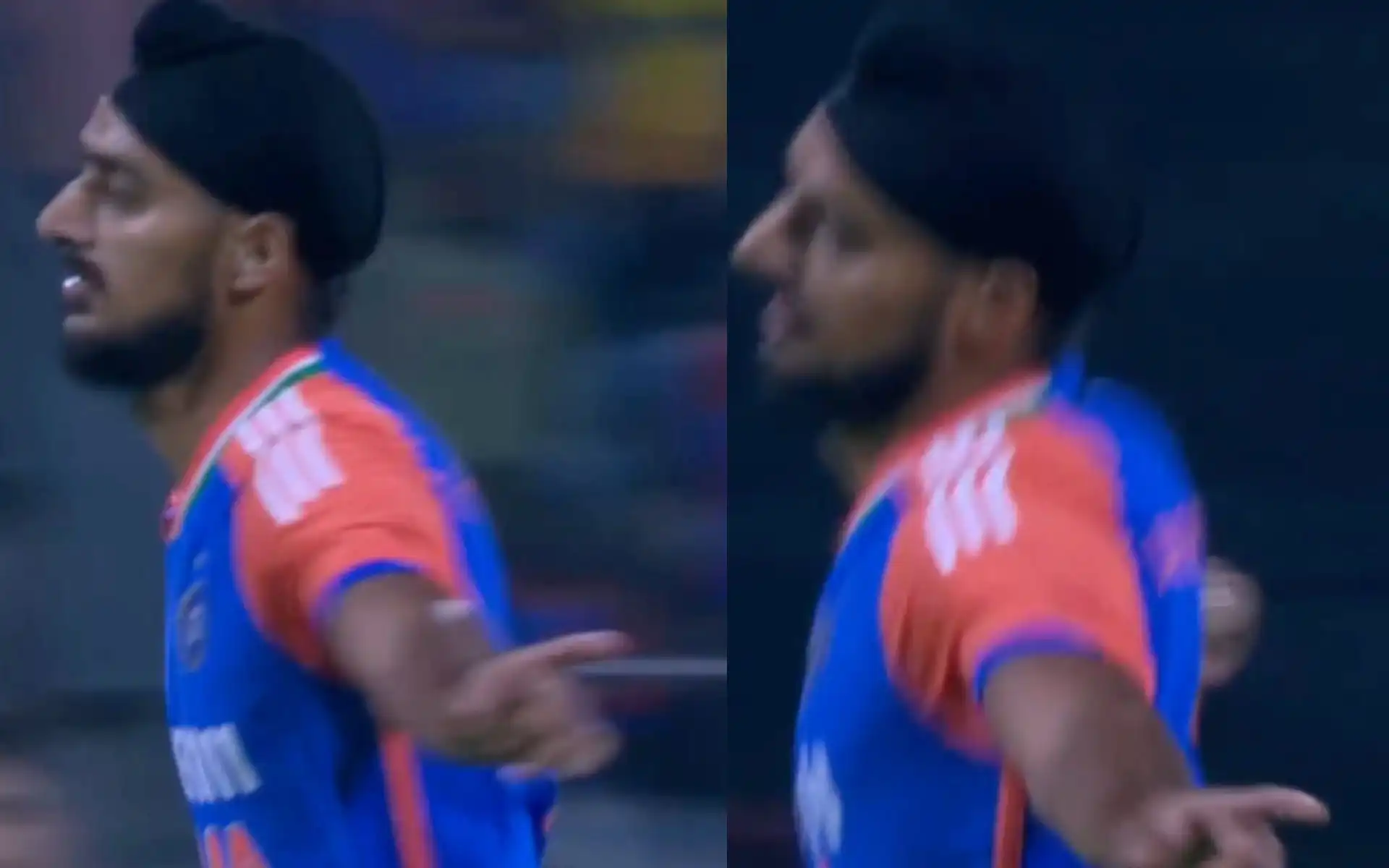 Arshdeep Singh after the wicket of Phil Salt in the 2nd T20I [Source: @StarSportsIndia/x.com]
