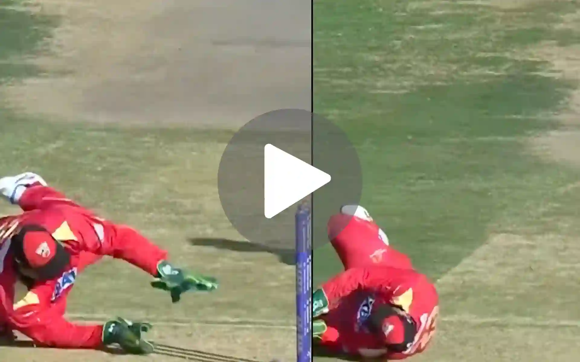 [Watch] Azam Khan Rolls Like A Football With Funny Wicketkeeping Antics In ILT20 2025