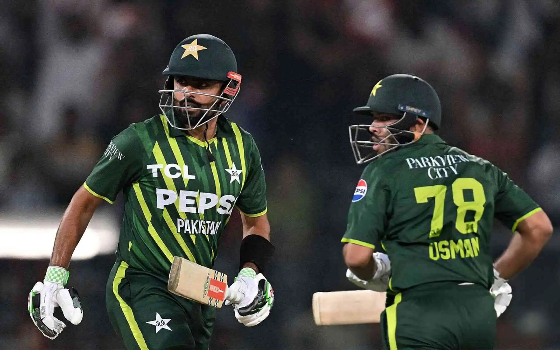 Babar Azam with Usman Khan (Source:@CricUpdates123/X.com)