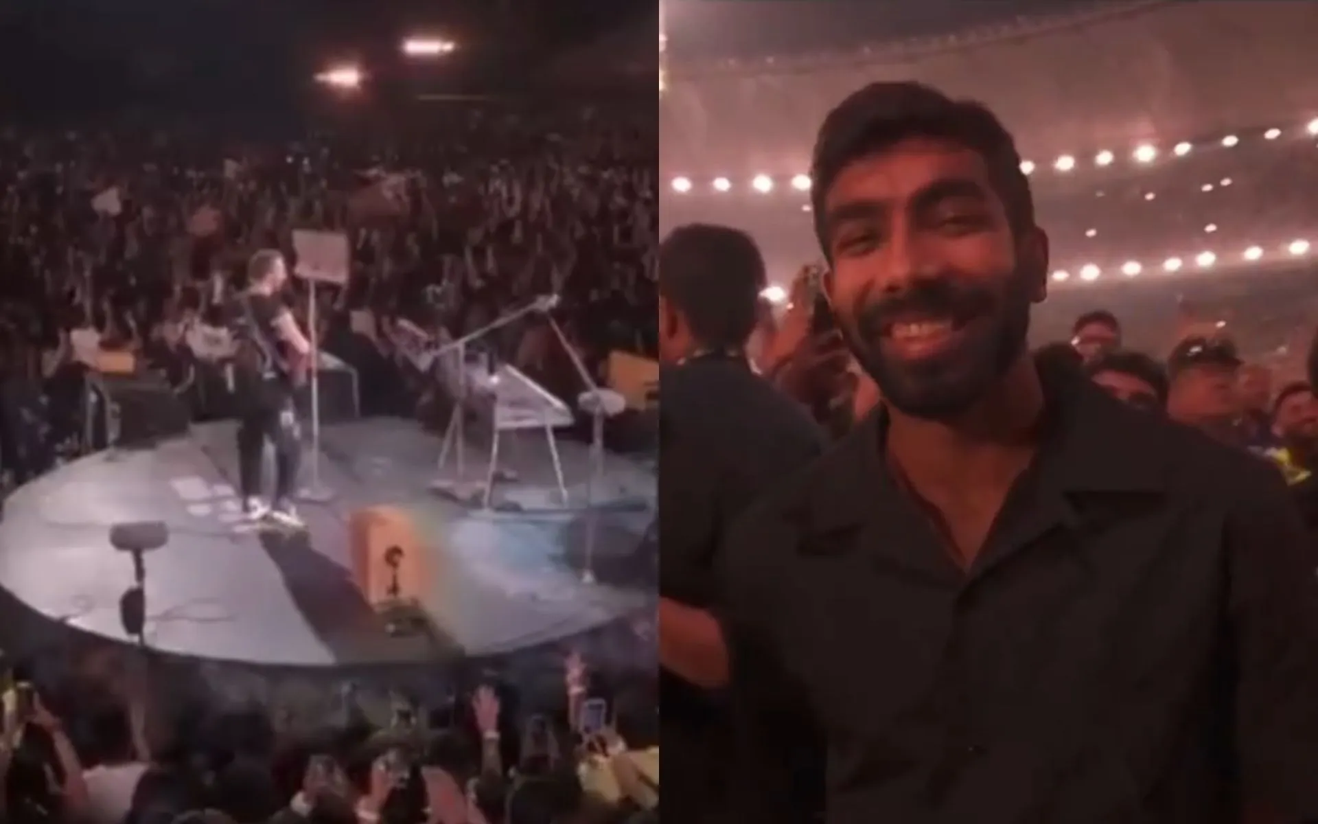 Chris Martin sings a song for Jasprit Bumrah [Source: @mufaddal_vohra/X.com]