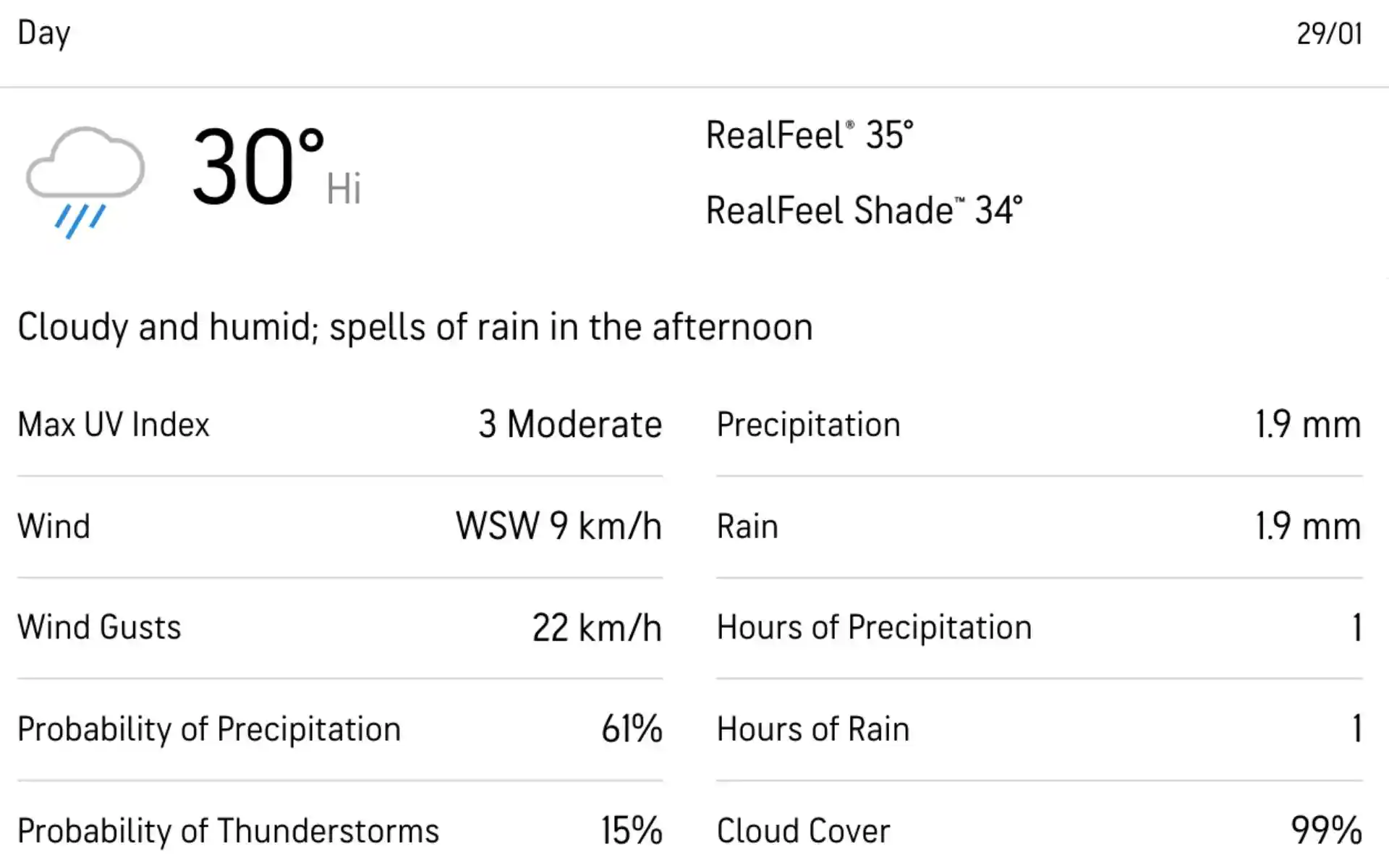 Accuweather द्वारा मौसम