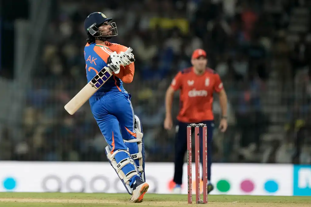 Tilak Varma in action (Source: AP Photos) 