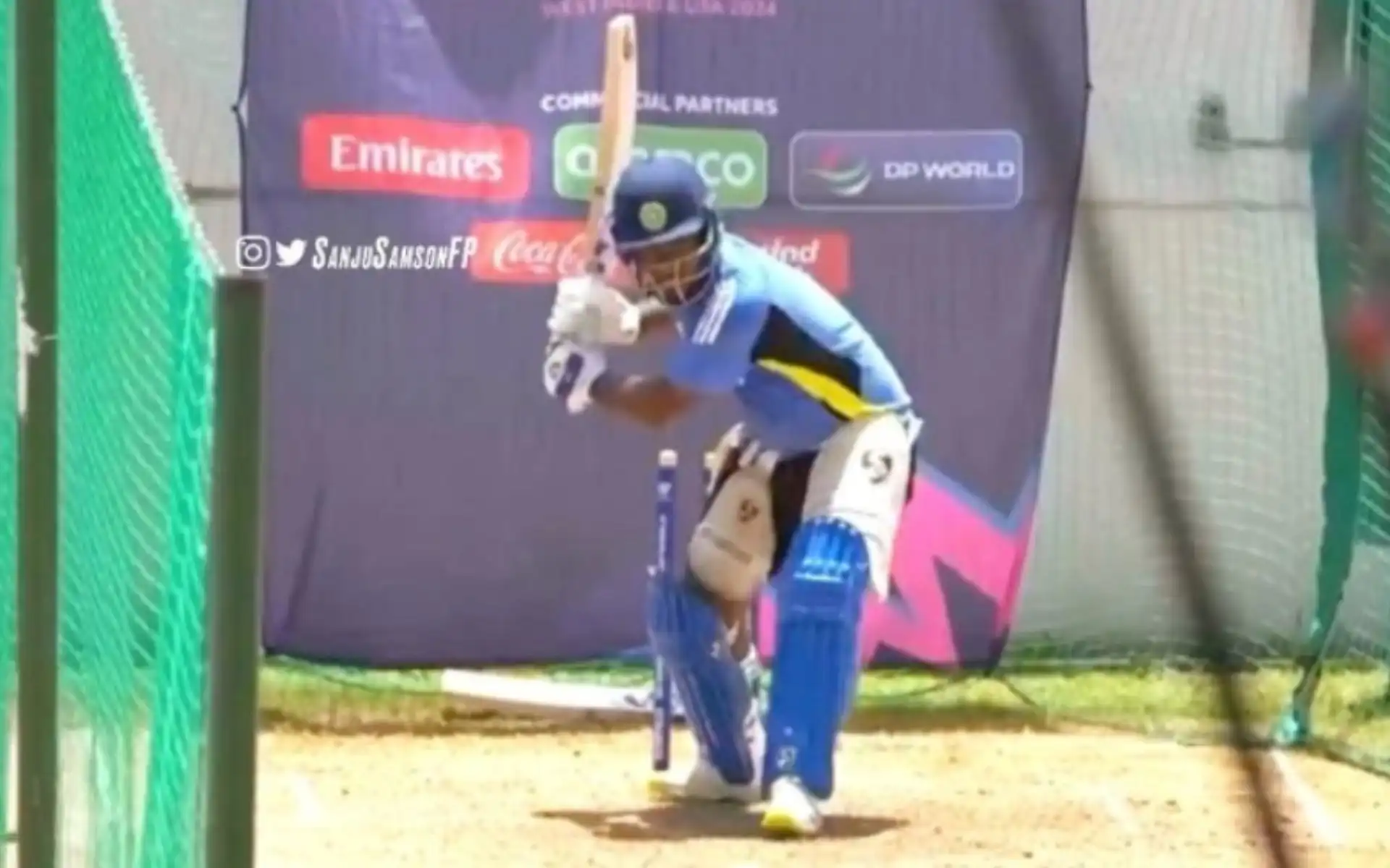 An old picture of Sanju Samson training in nets (Source: @Saabir_Saabu01/X.com)