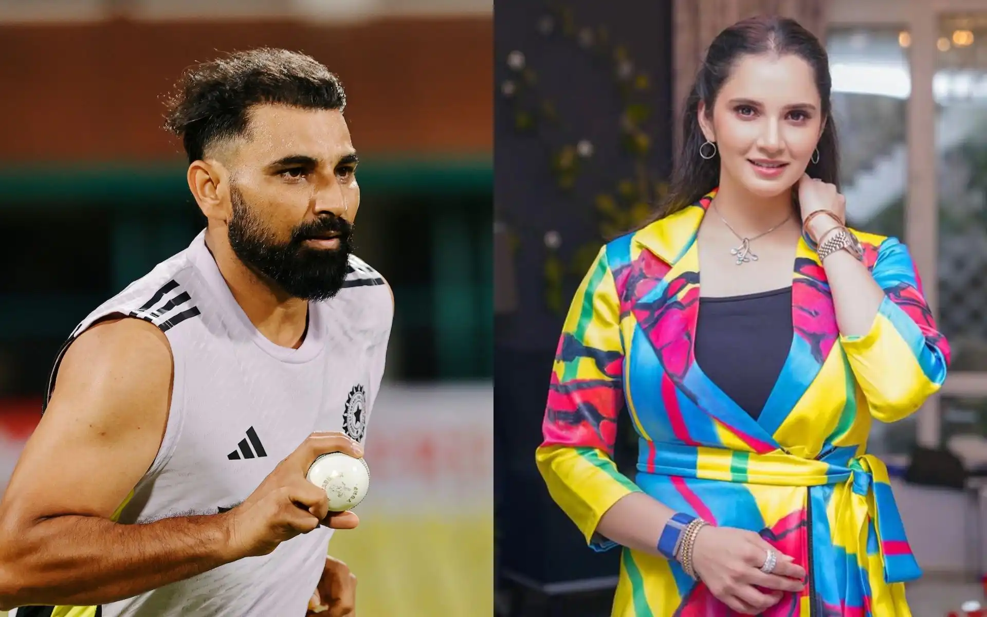 Mohammed Shami and Sania Mirza (Source:@HasnaZaruriHai/X.com)