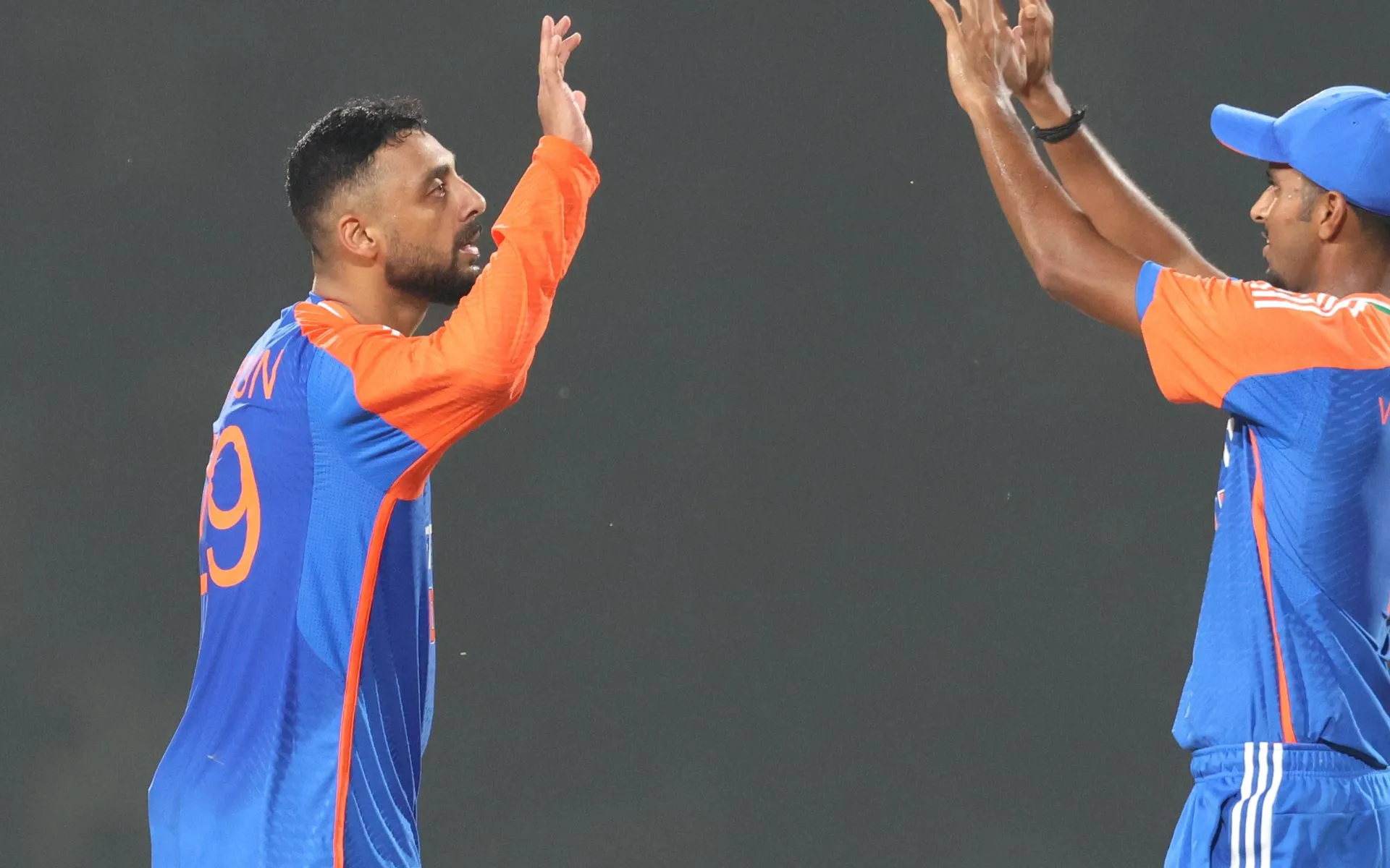 Varun Chakravarthy celebrating a wicket [Source: @BCCI/x]
