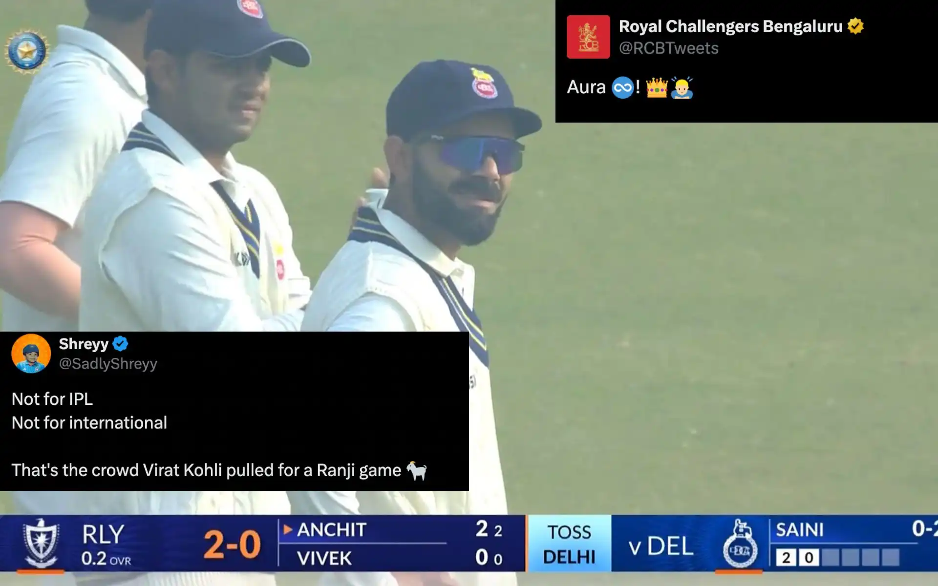 Virat Kohli returns to Ranji Trophy after 12 years [Source: @CricCrazyJohns, @RCBTweets, @SadlyShreyy/X.com]