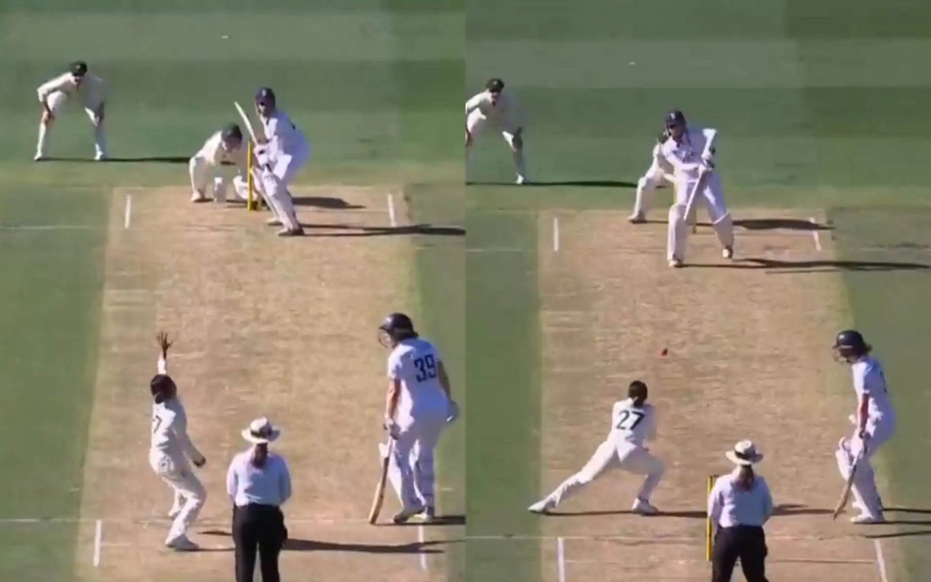 Australian players celebrating a wicket [Source: @cricketcomau/x]