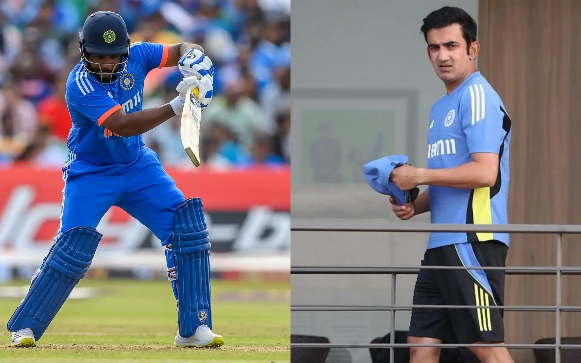 Sanju Samson and Gautam Gambhir [Source: @BCCI, @charamshukh/x.com]