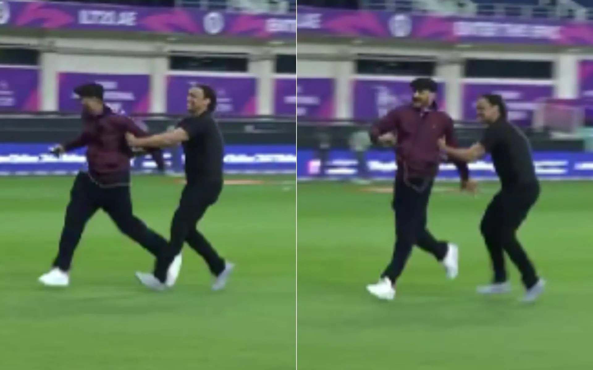 Harbhajan Singh and Shoaib Akhtar's ILT20 antics go viral [Source: @ilt20onzee/x.com]