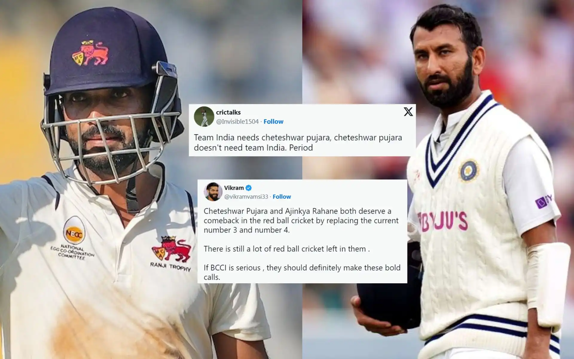 'Kash Inke Paas Bhi PR Hoti': Rahane-Pujara Spark Comeback Calls With Ranji Trophy Grit