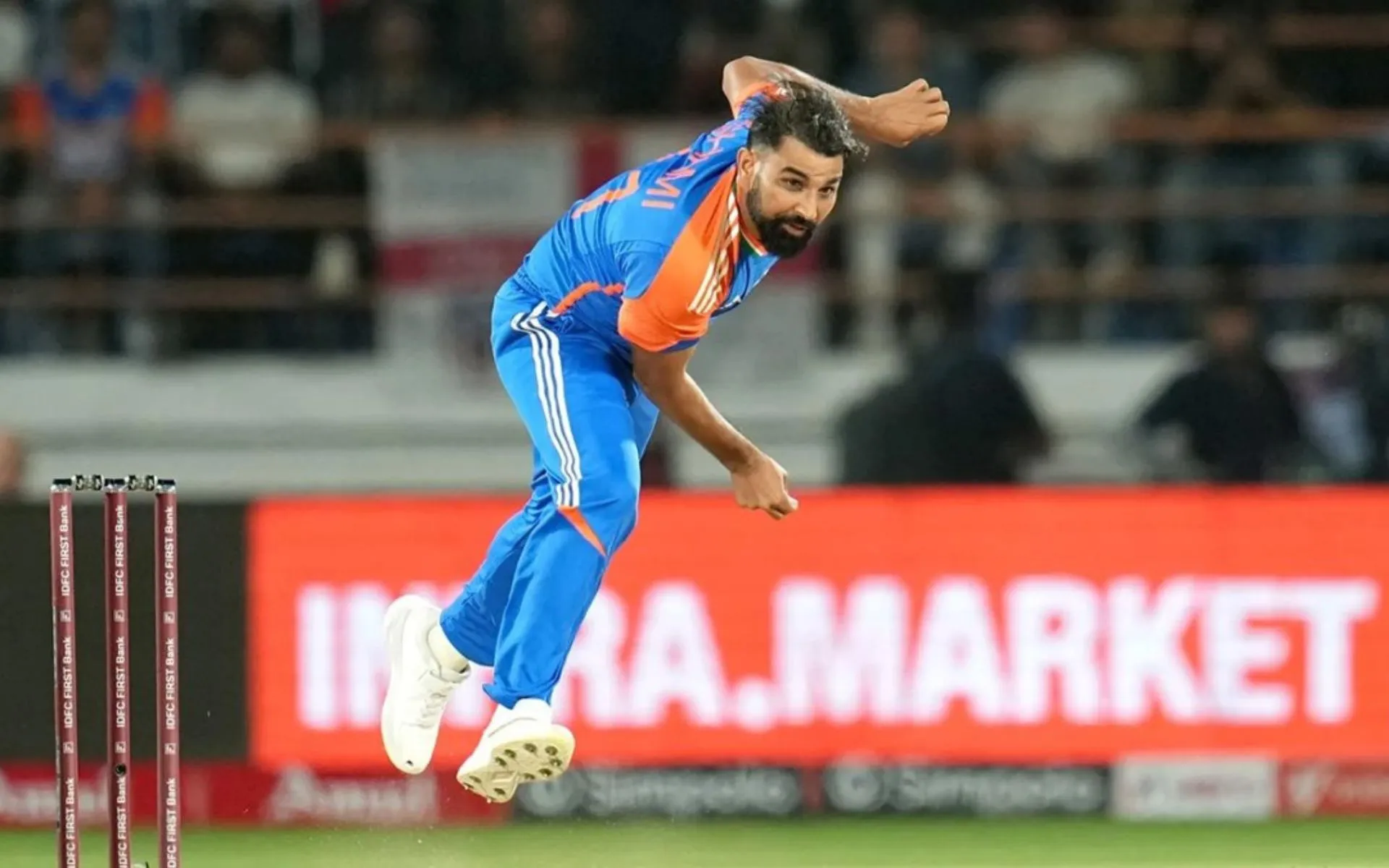 Mohammed Shami in 3rd T20I (Source:@toisports/X.com)