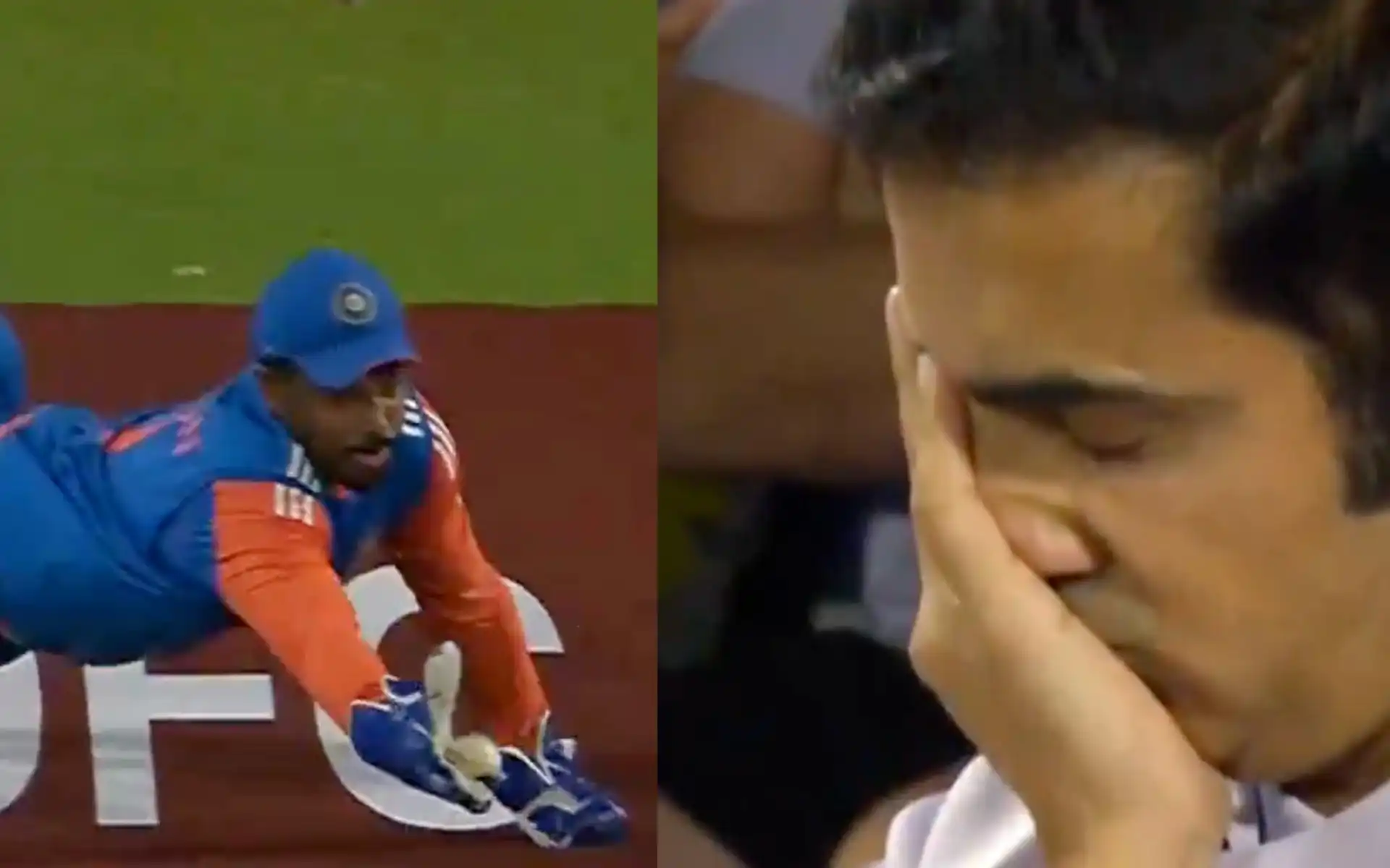Sanju Samson drops a sitter [Source: @21OneTwo34/X.com]