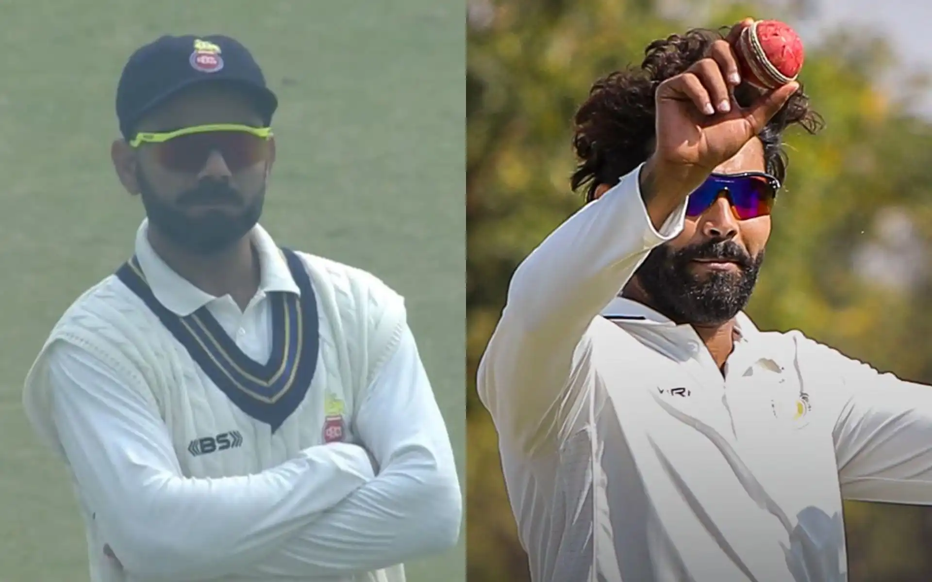 Virat Kohli and Ravindra Jadeja didn't perform on Day 3 of Ranji Trophy [Source: @abhi7781_/X.com]