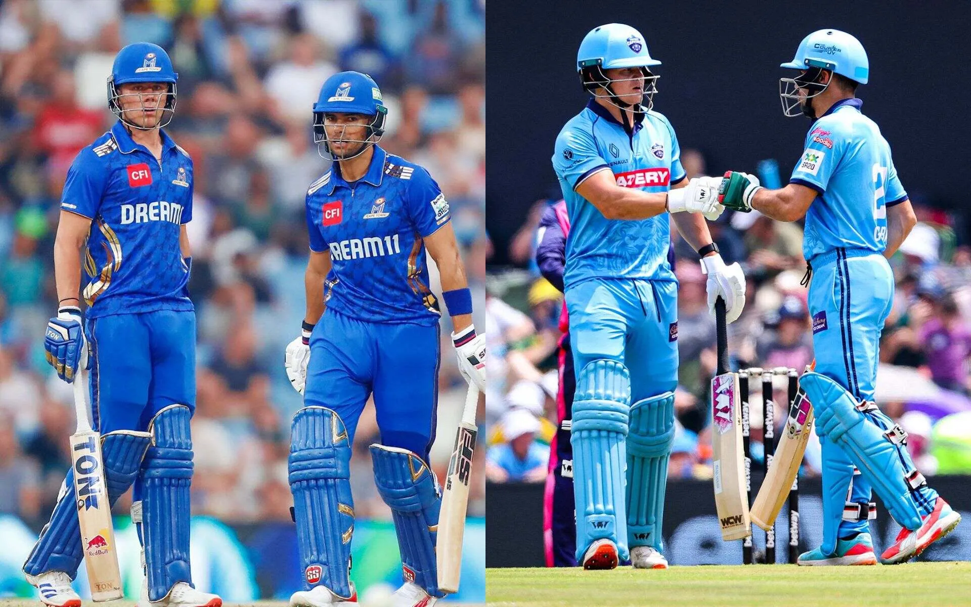 MI Cape Town vs Pretoria Capitals (Source: @MICapeTown/X.com, @SomersetCCC/X.com)