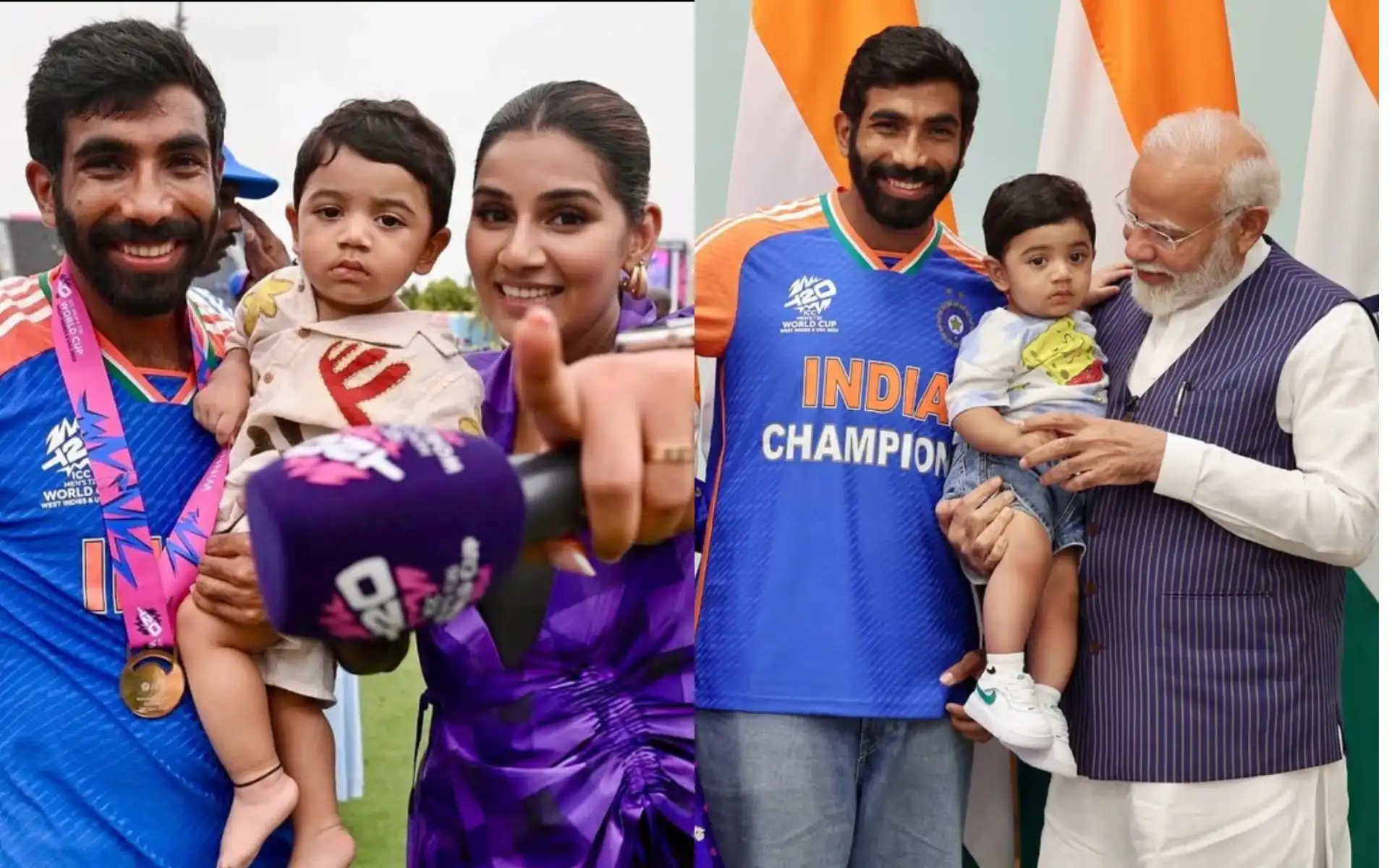 Special moments featuring Jasprit Bumrah and his son [Source: @sanjanaganesan/Instagram]