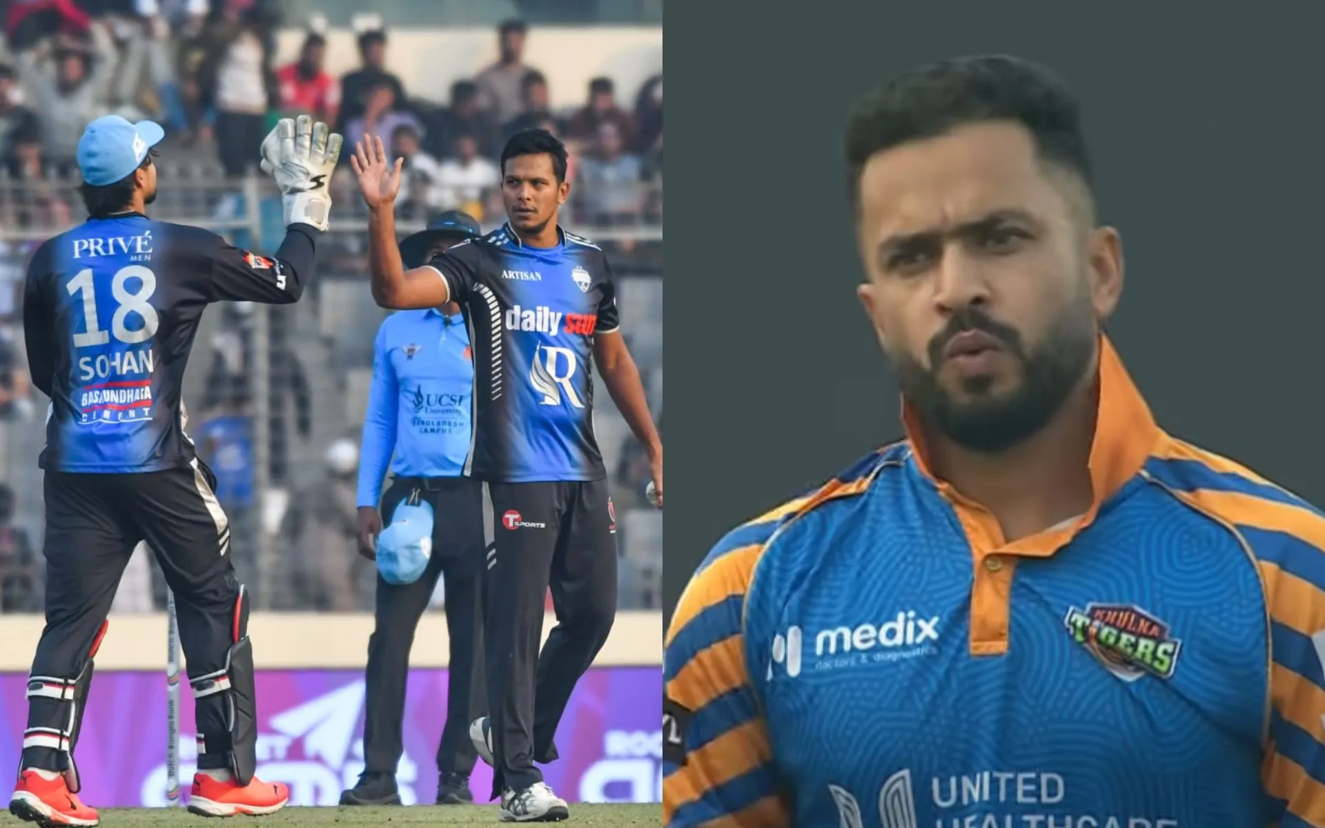 Khulna Tigers will face Rangpur Riders for the Eliminator on February 3 [Source: @joyerlorai/X.com]