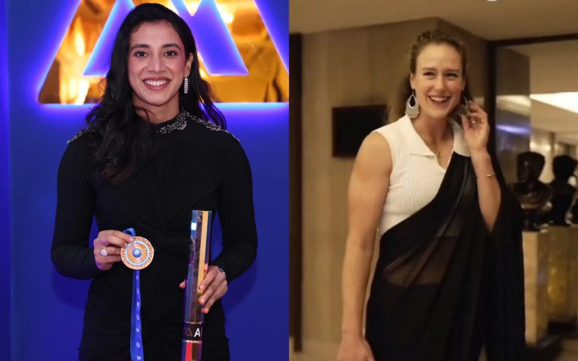 Smriti Mandhana and Ellyse Perry [Source: @imkevin149, @mandhana_smriti/x.com]