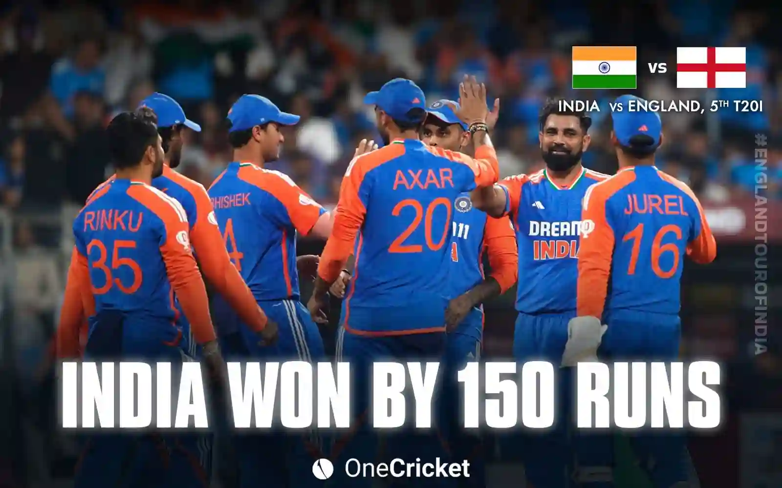 IND vs ENG 5th T20I [Source: OneCricket]
