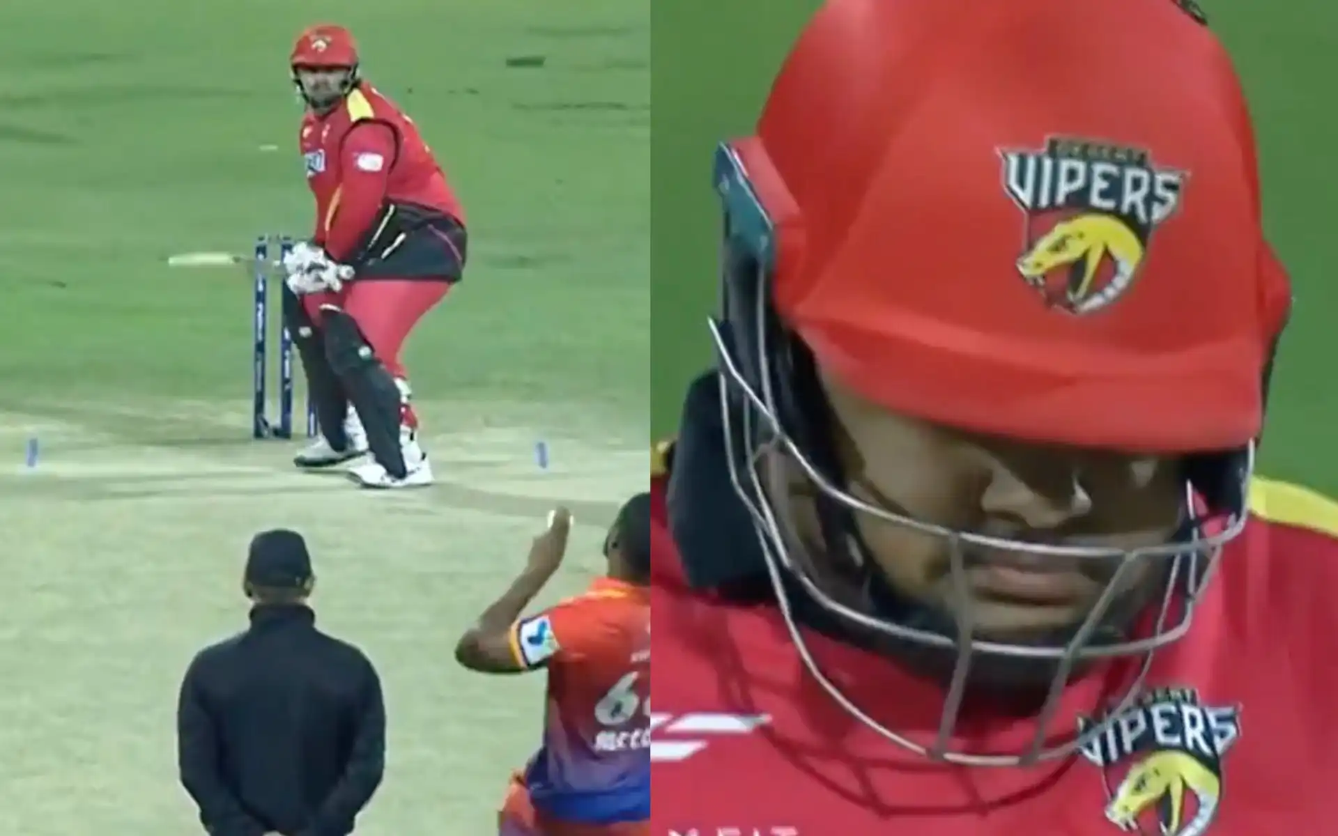 Azam Khan's wicket in ILT20 encounter (Source:@ilt20onzee/X.com)