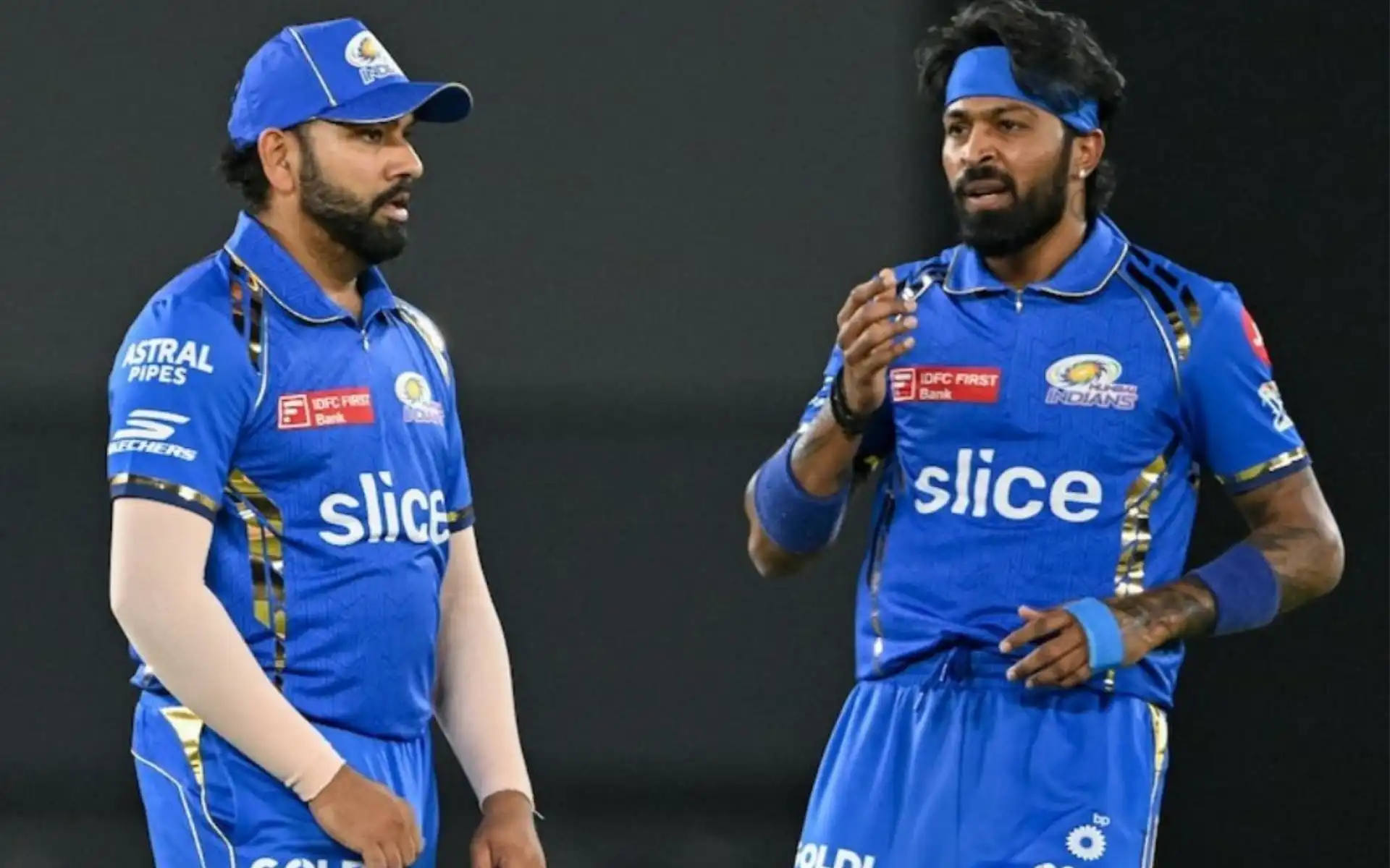 Rohit Sharma and Harduk Pandya For MI [Source: @mufaddl_parody/x.com]