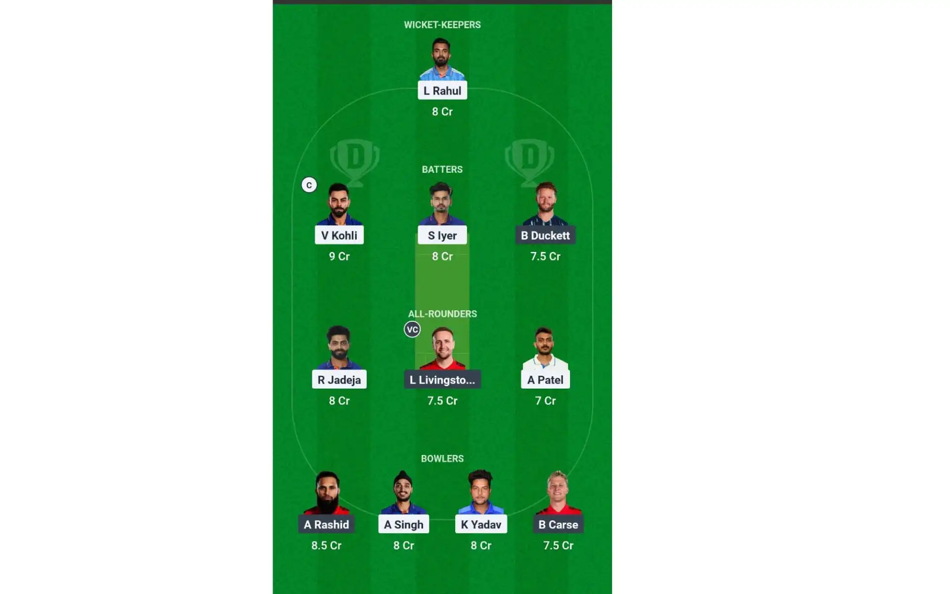 IND vs ENG, 1st ODI: Dream11 Team 2 [Source: @Dream11 App]