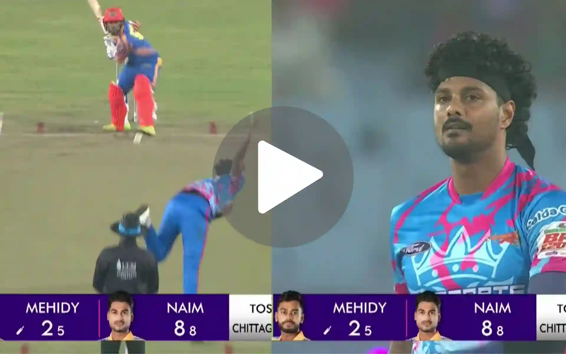 [Watch] Binura Fernando Gives Mehidy Hasan An Intense Death Stare After Castling Him In BPL