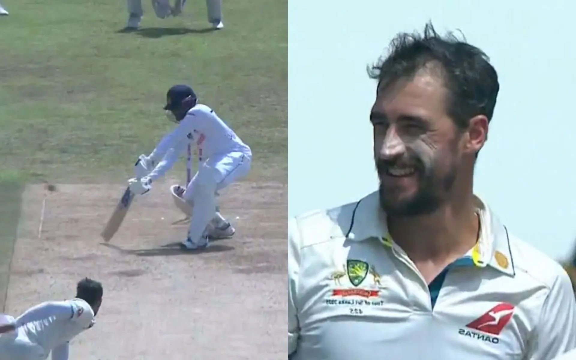 Mitchell Starc sends off Silva for golden duck [Source: @7Cricket/X.com]
