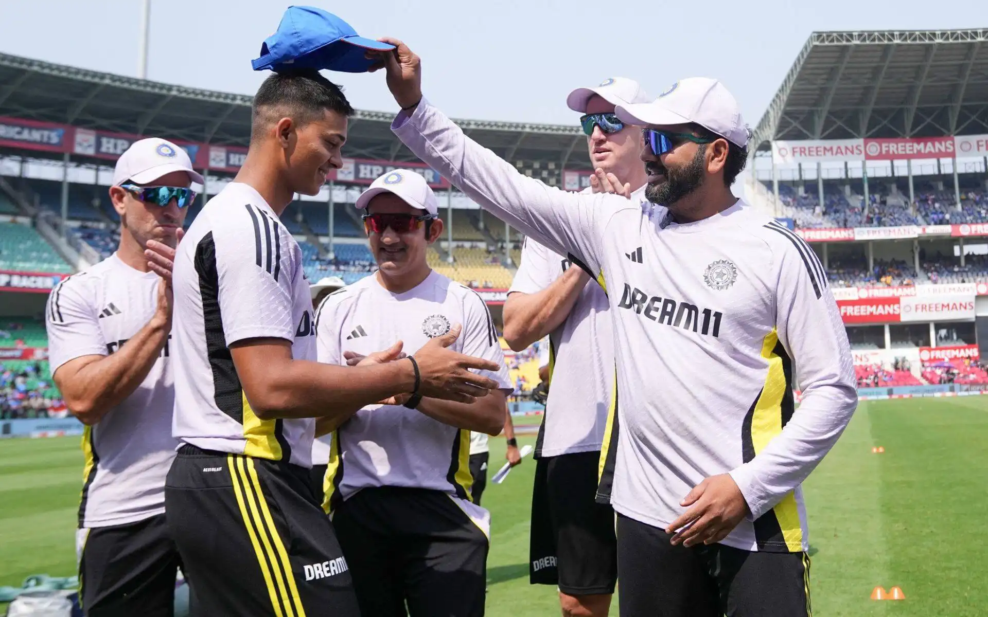 Yashasvi Jaiswal getting his ODI debut cap [Source: @rushiii_12/x.com]