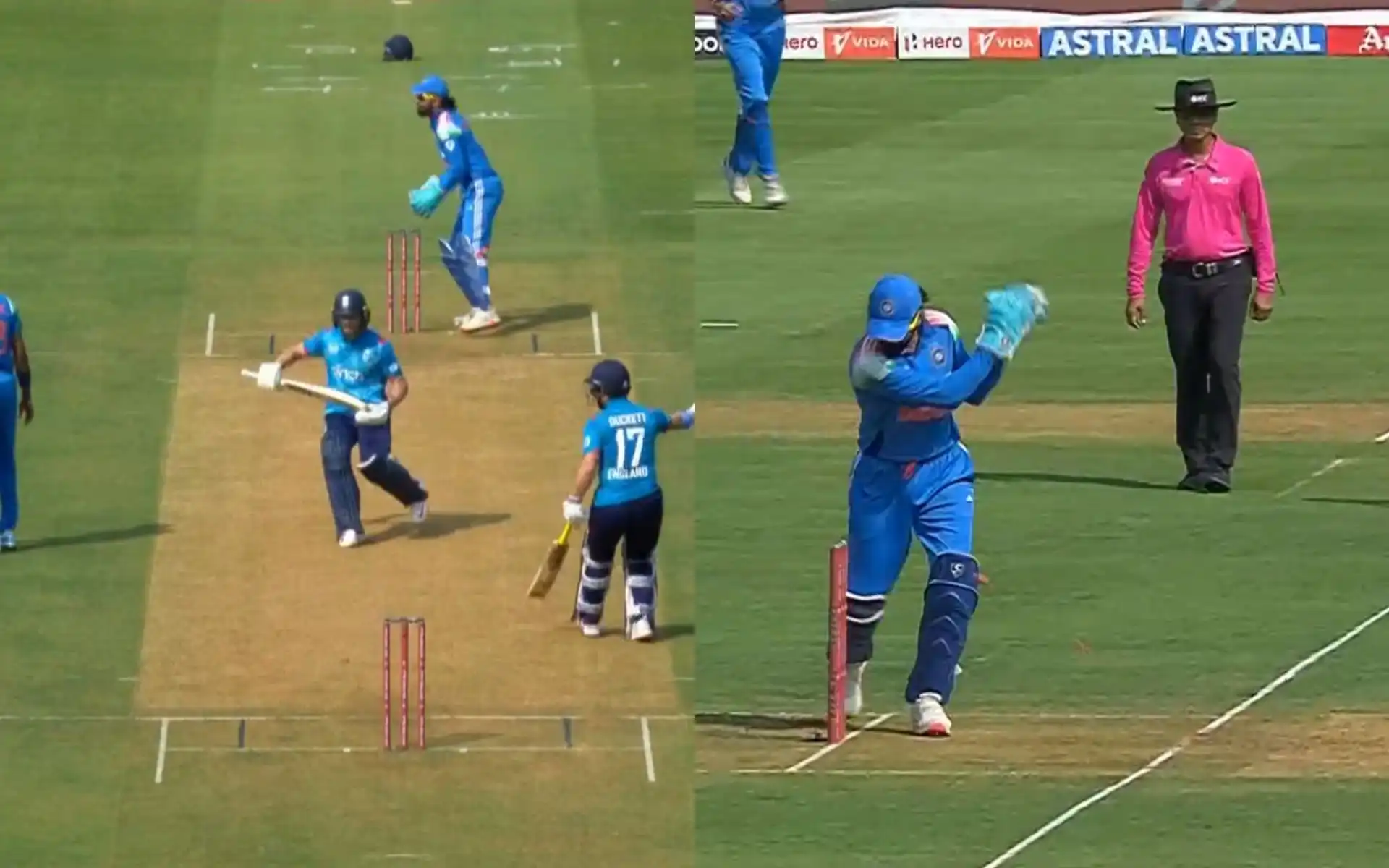 KL Rahul And Iyer’s end Phil Salt stay at the crease (Source:@ StarSports, x,com)