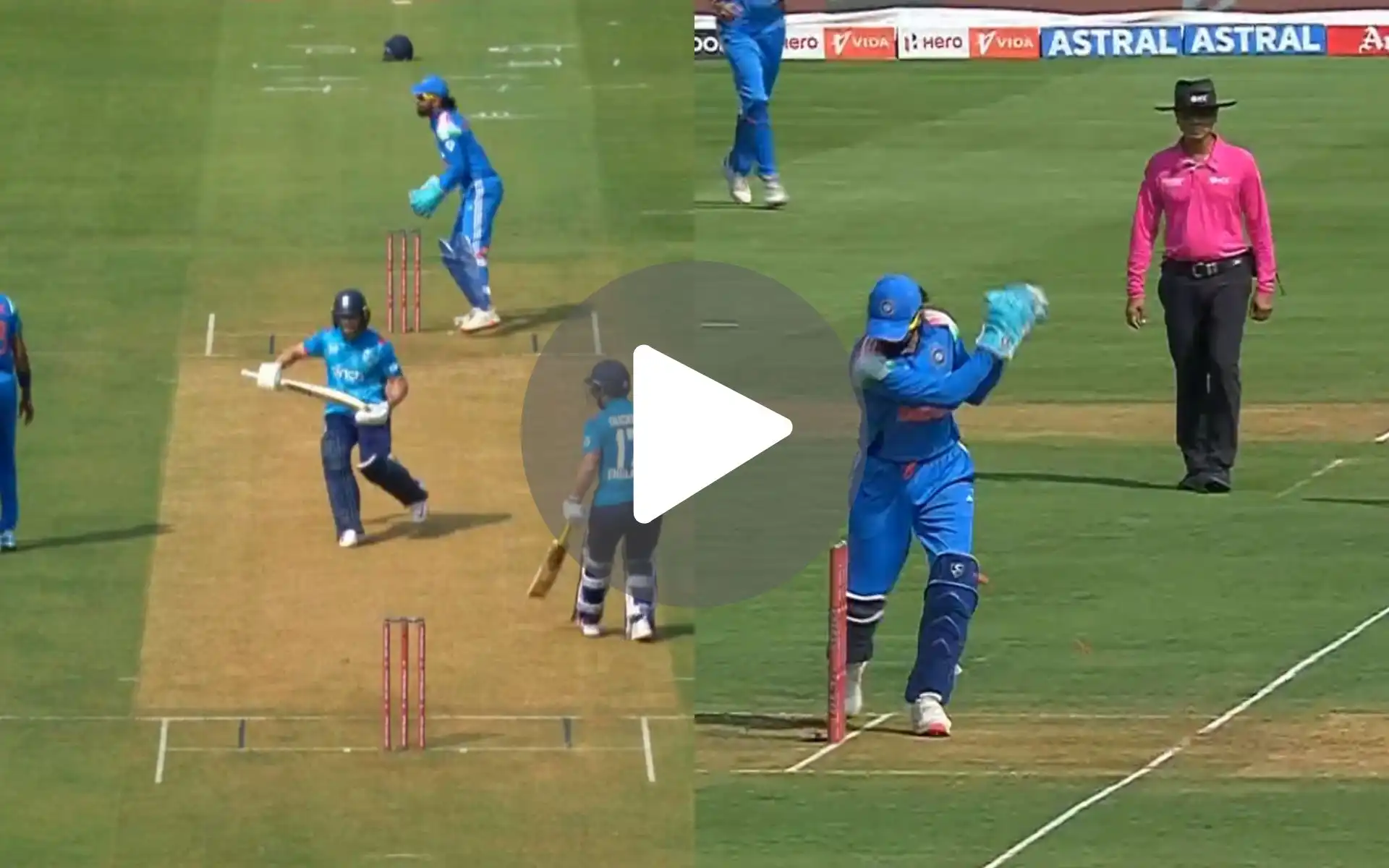 [Watch[ Rahul And Iyer's Partnership Ends Phil Salt’s Blitz After Horrible Mix-Up 