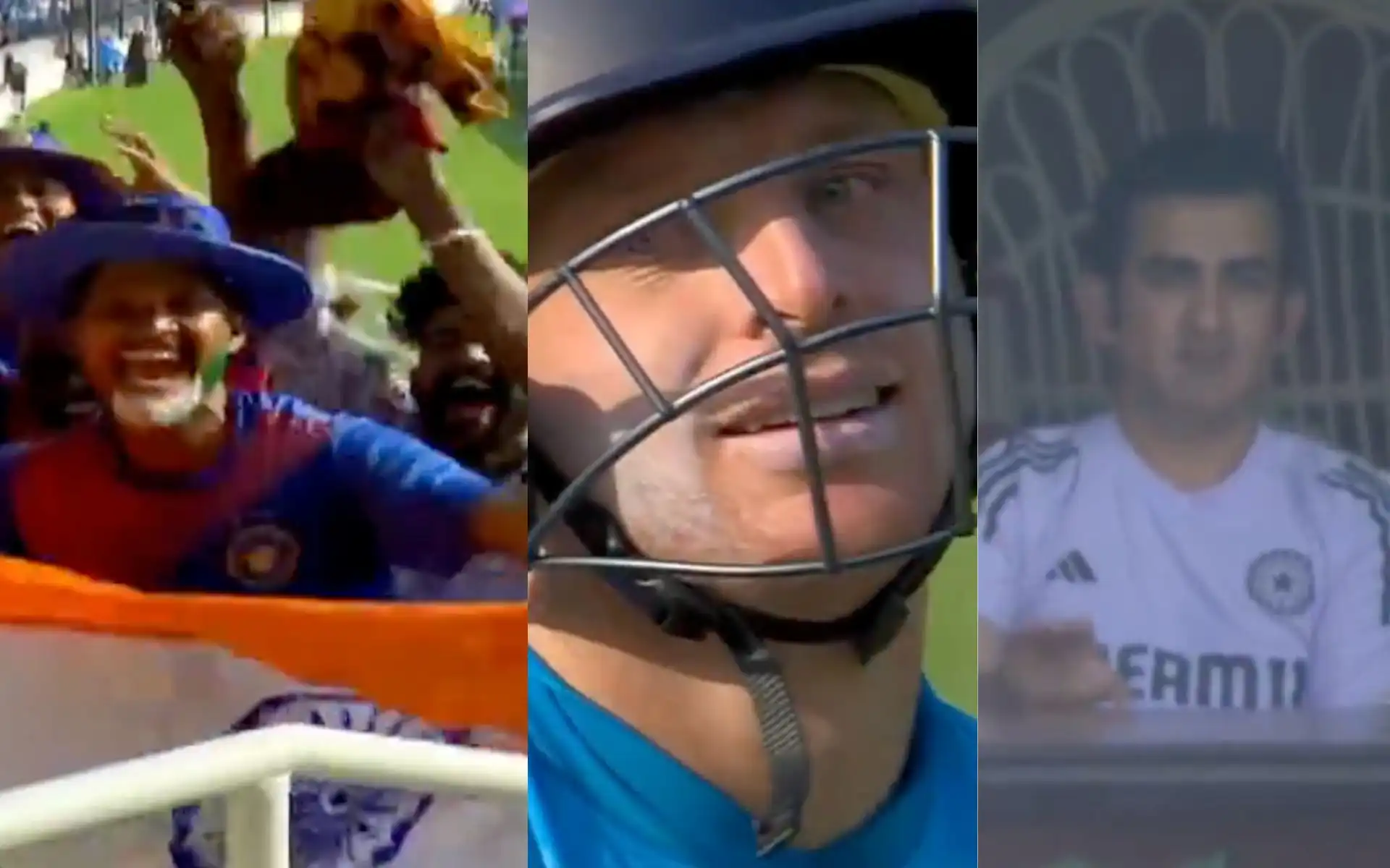 Reactions of Indian fans and Gautam Gambhir after the fall of Buttler's wicket [Source: @StarSportsIndia/x.com]
