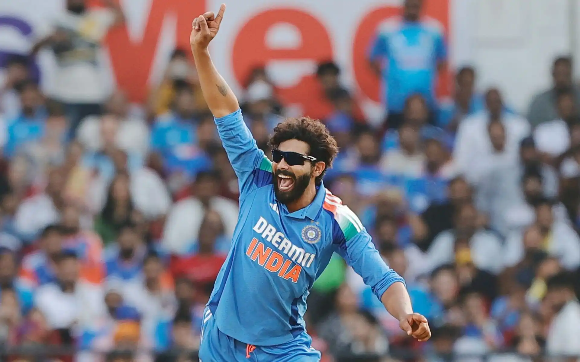 Ravindra Jadeja celebrates a wicket. [Source: @BCCI/X]