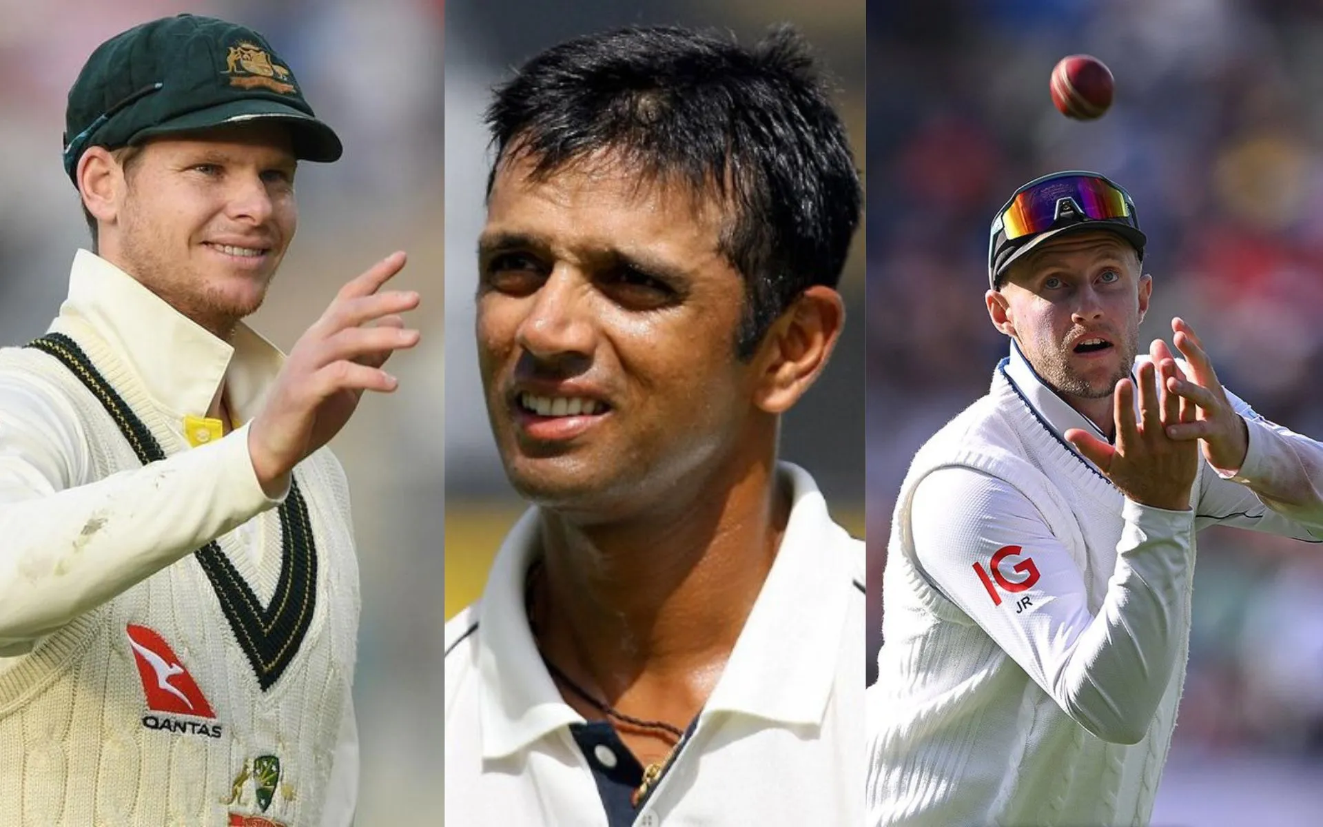 Steve Smith, Rahul Dravid and Joe Root (Source: @Smithian_here/X.com, @WisdenIndia/X.com, @AkshayTadvi28/X.com)