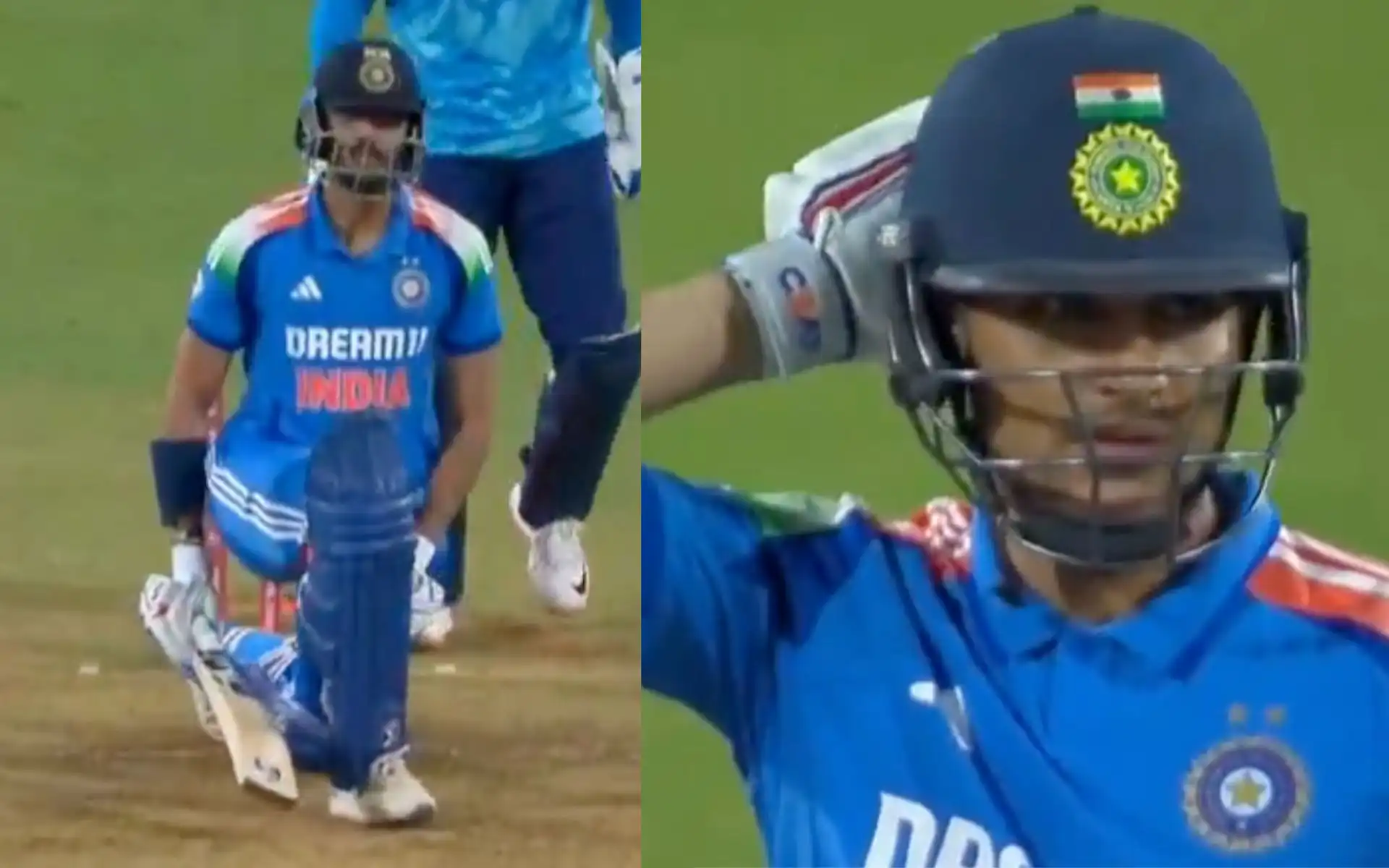 Axar Patel and Shubman Gill in 1st ODI (Source:@21OneTwo34/X.com)