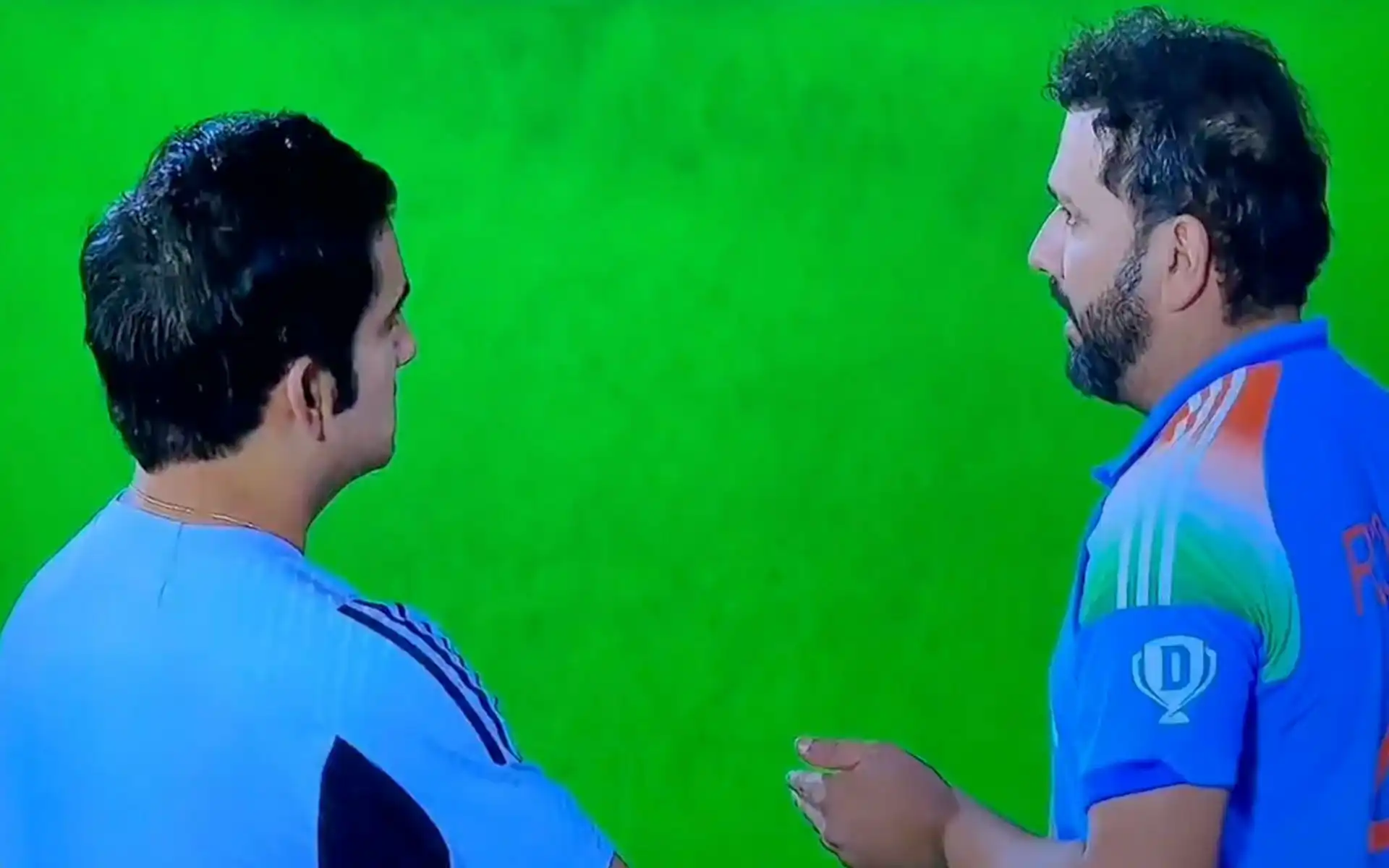 Rohit Sharma having a chat with India's head coach [Source: @NihariVsKorma/X.com]