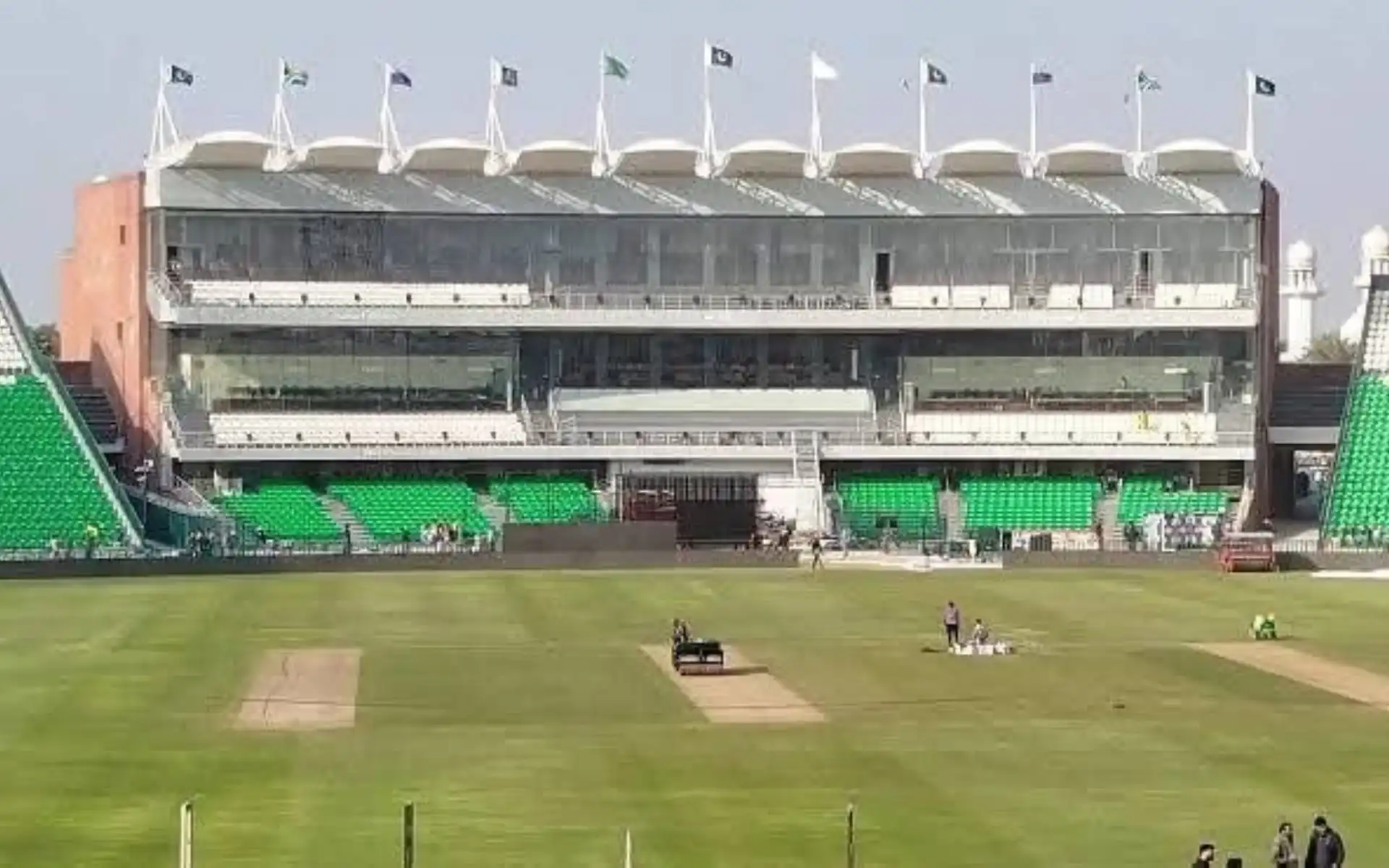 Gaddafi Stadium Pitch Report [Source: @Rnawaz318/X.Com]
