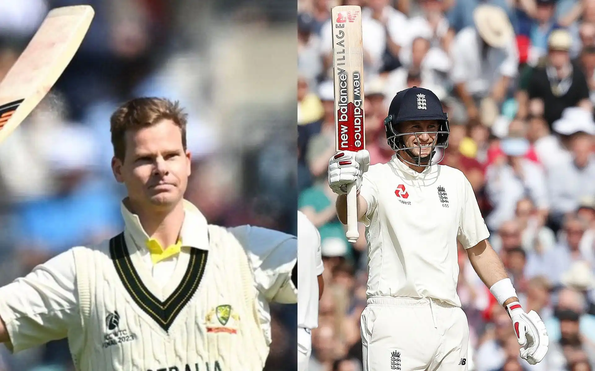 Steve Smith and Joe Root [Source: @cricbuzz, @abdullahhammad4/x.com]