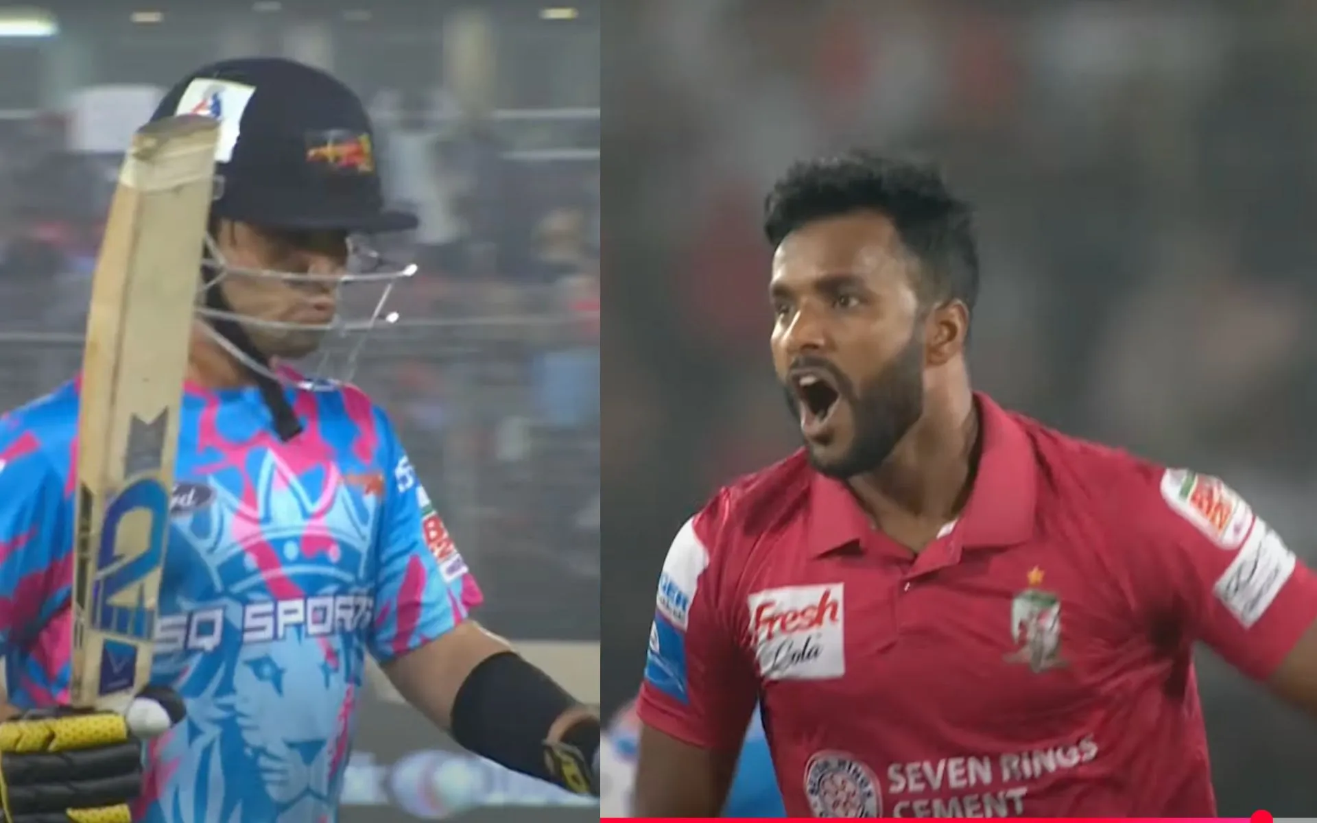 Ebadot Hossain gave angry send off to Khawaja Nafay (Source:@screengrab)