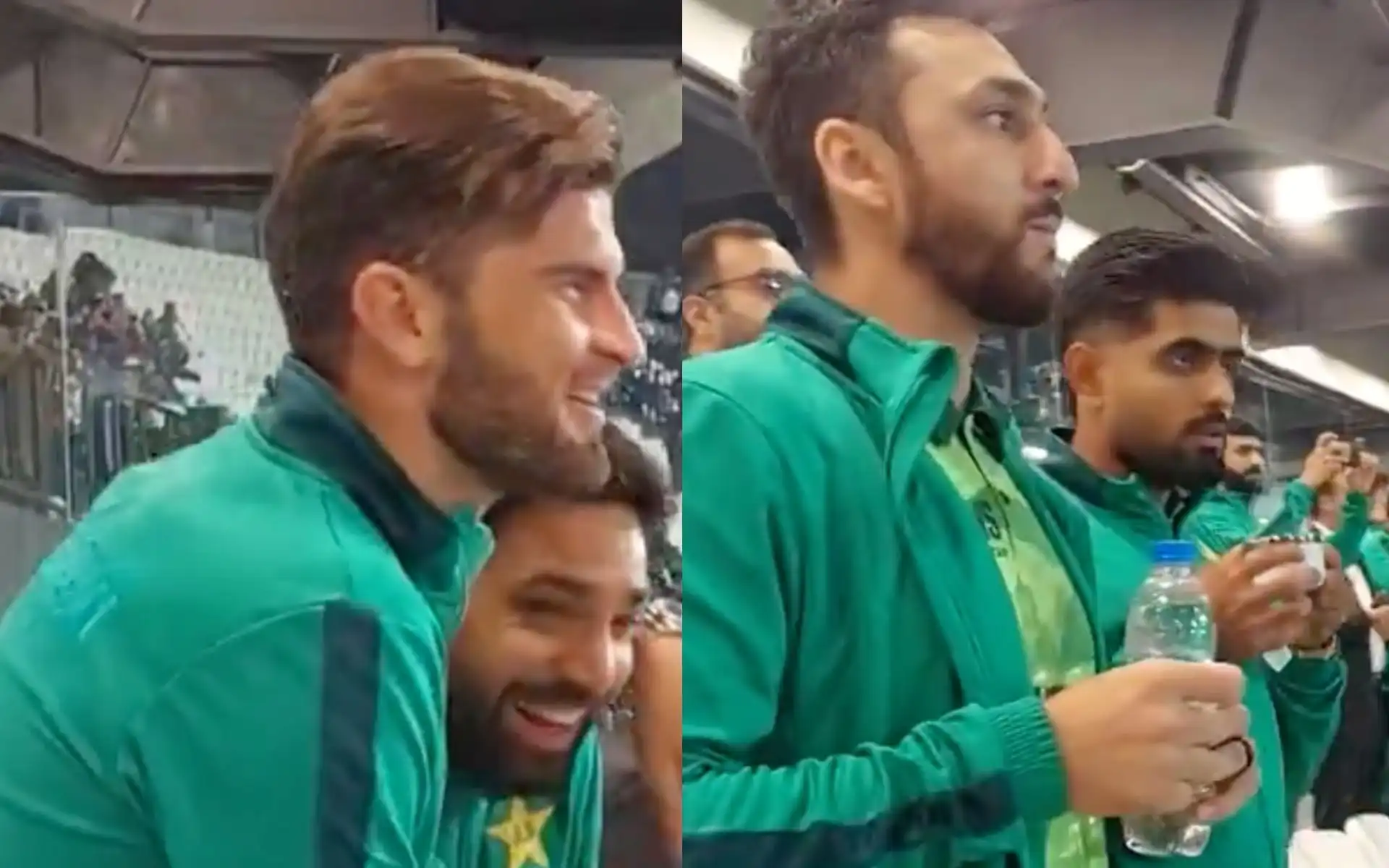 Shaheen Afridi, Haris Rauf and Babar Azam (Source:@TheRealPCB/X.com)