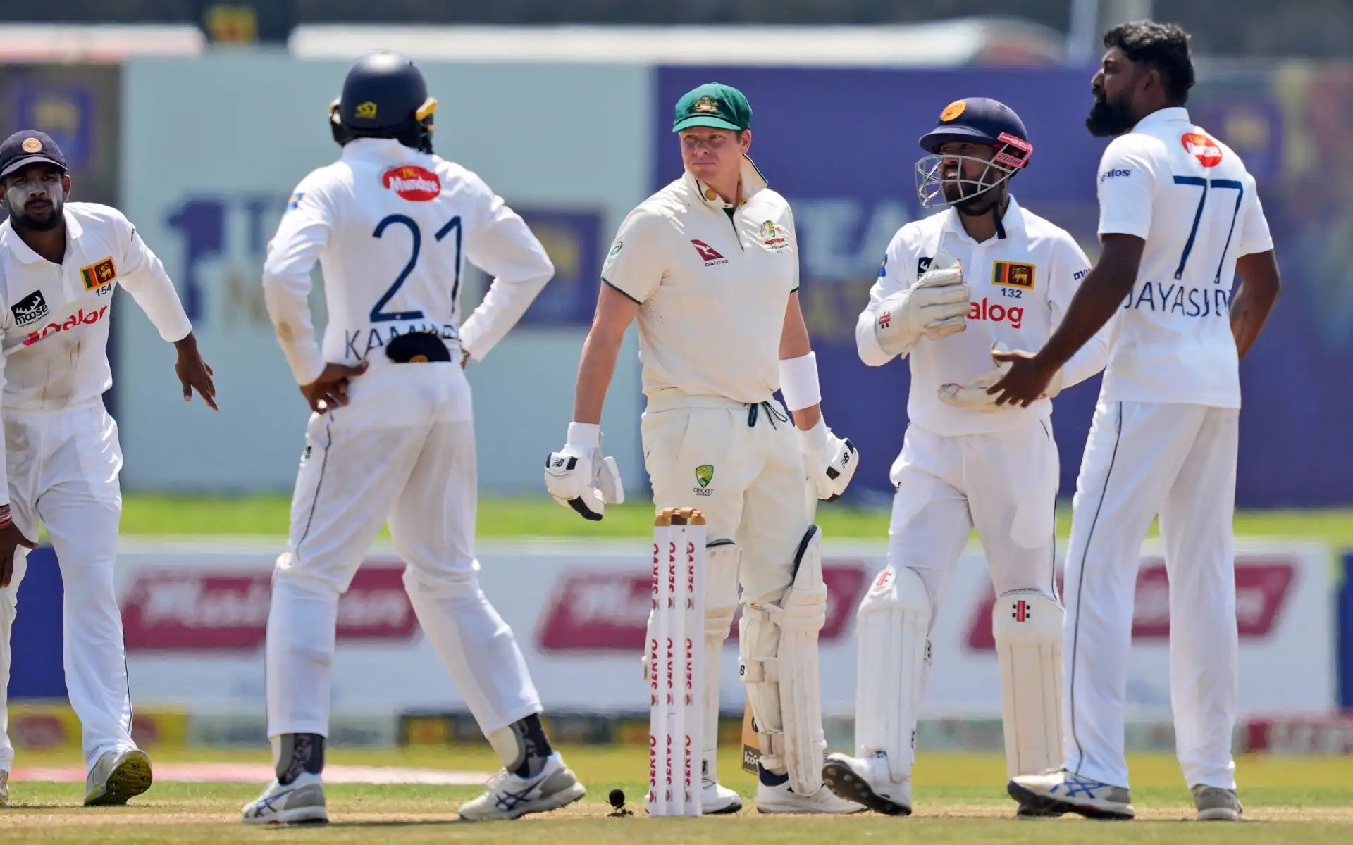 Steve Smith And Alex Carey's Incredible Partnership Of 259 Runs Ended On Day 3 (Source: AP Photos) 