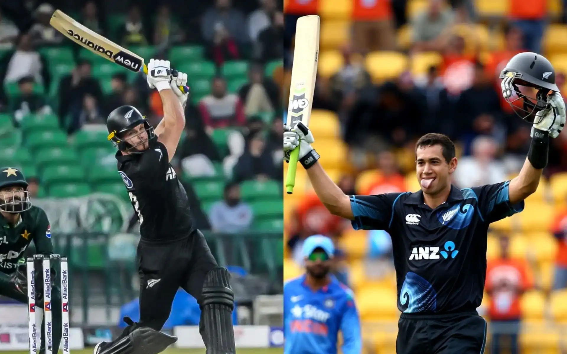 Glenn Phillips vs Ross Taylor in ODI cricket [Source: @PakPassion, @Kiwiscricketfan/X.com]