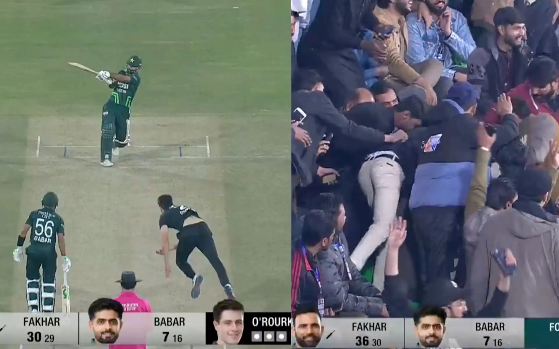 Fakhar Zaman's massive six (Source:@TheRealPCB)