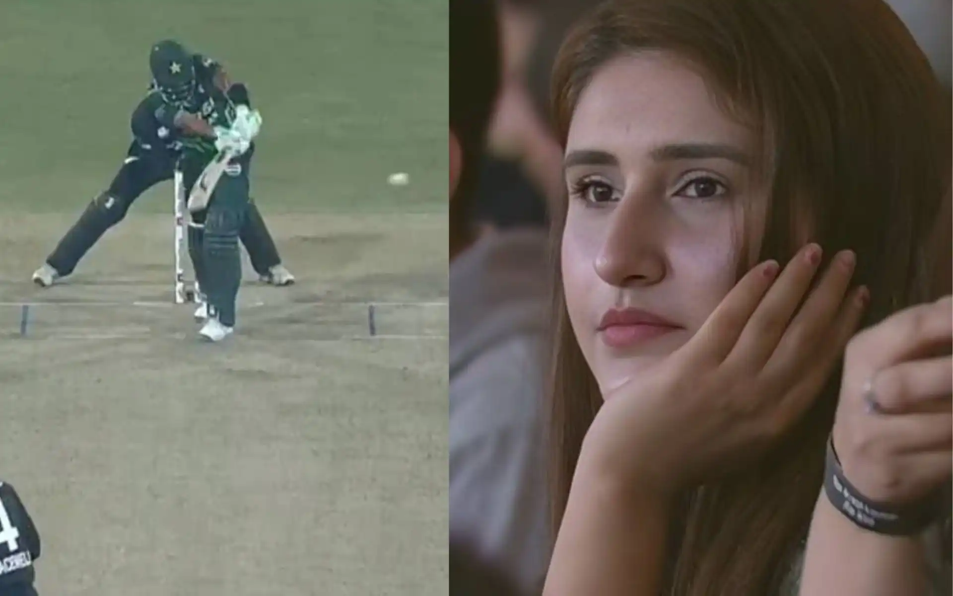 Babar Azam's wicket in 1st ODI against New Zealand (Source:@Muhammadum20511/X.com)