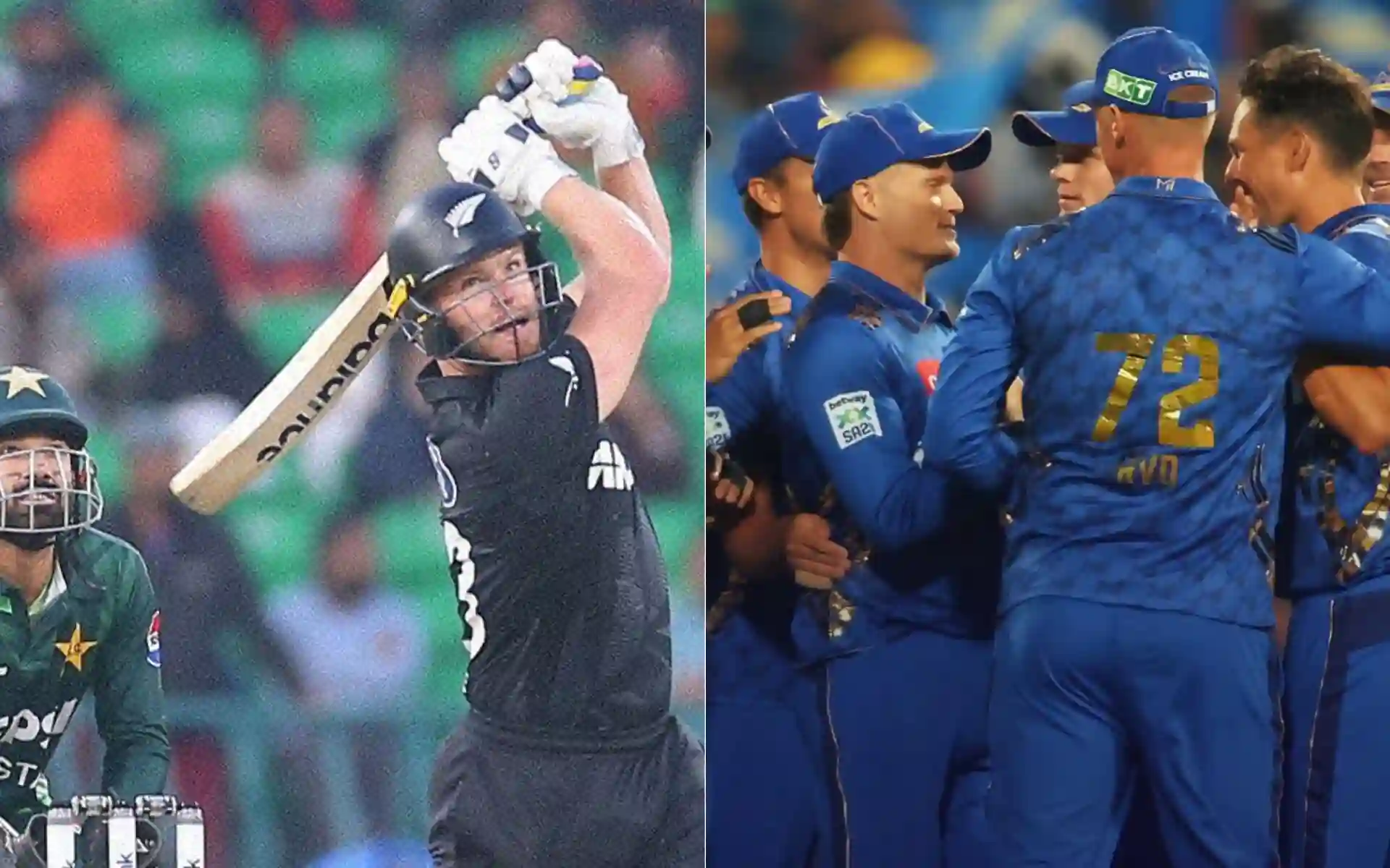 Glenn Phillips and MI Cape Town players [Source: @BLACKCAPS, @SA20_League/x]
