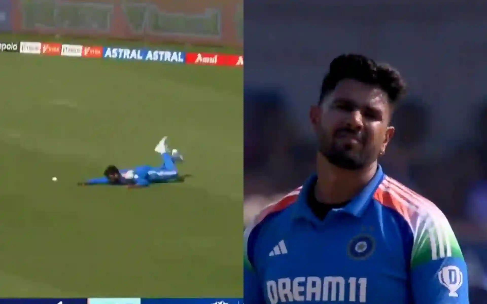 Rana's reaction to the missed chance [Source: @kuchbhi12341416/X]