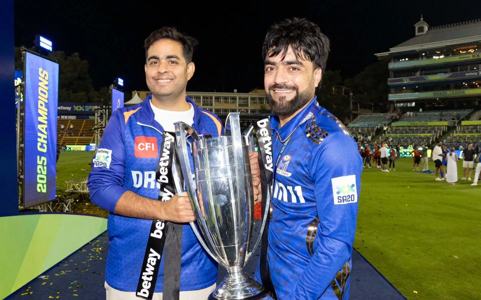 Akash Ambani with Rashid Khan (Source: @rashid.khan19/Instagram.com)
