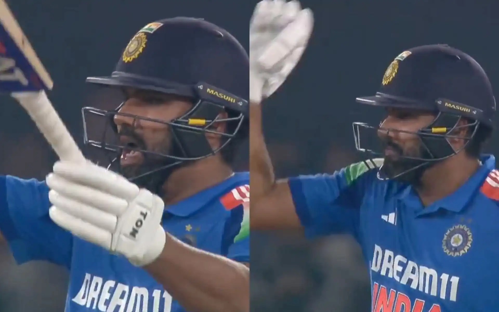 Rohit Sharma expressed his frustration [Source: @kuchbhi12341416/X]