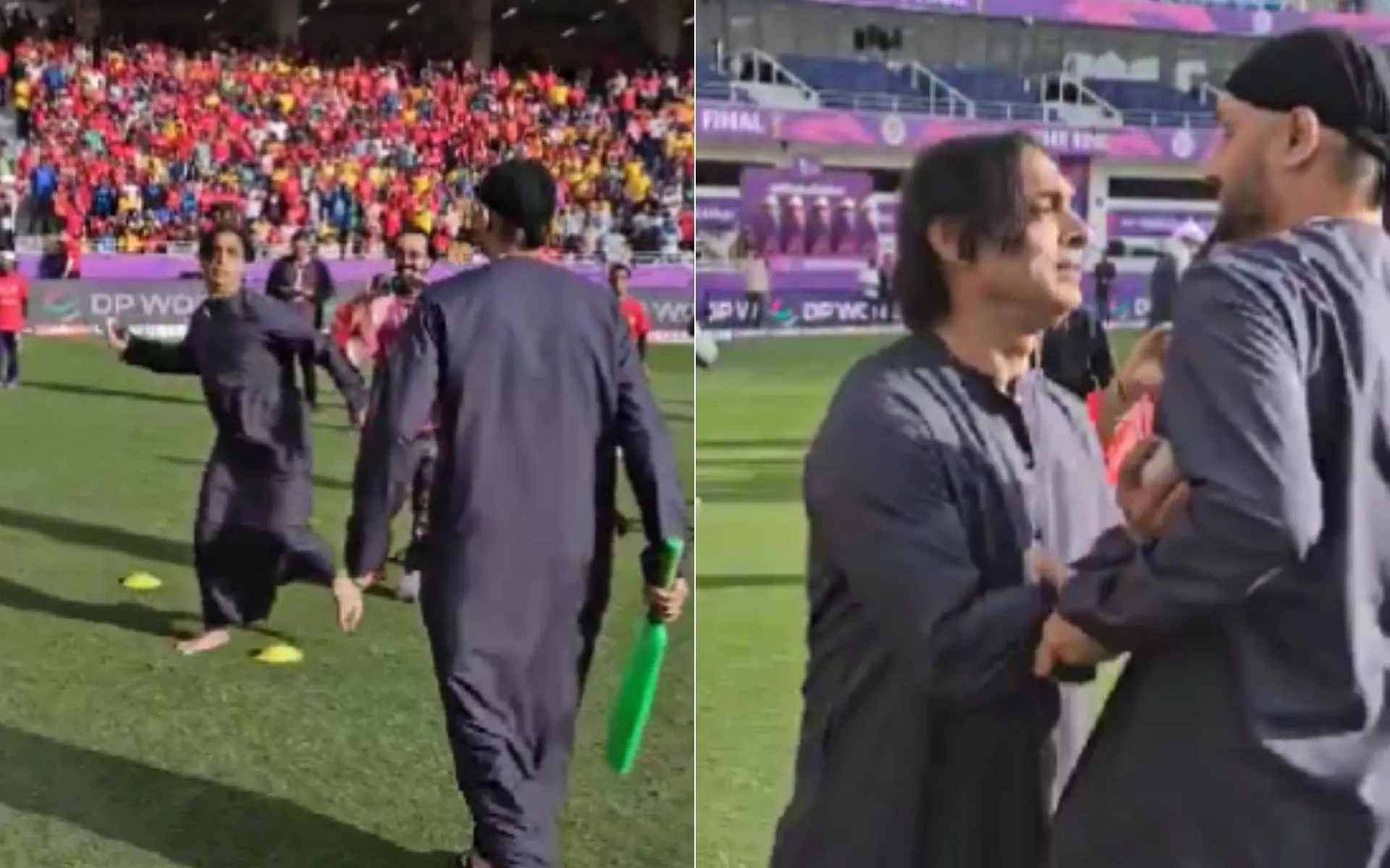 Akhtar and Harbhajan’s fight video shook the internet [Source: @shoaib100mph/x.com]