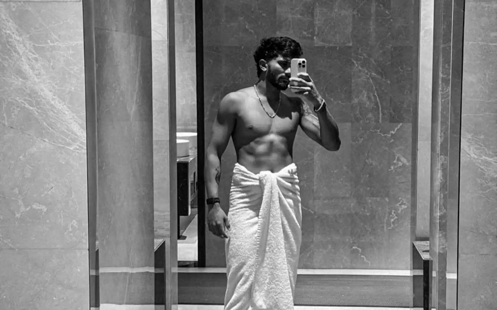 Nitish Reddy Shows Off His Six-Pack Abs Amid Rehabilitation From Side Strain