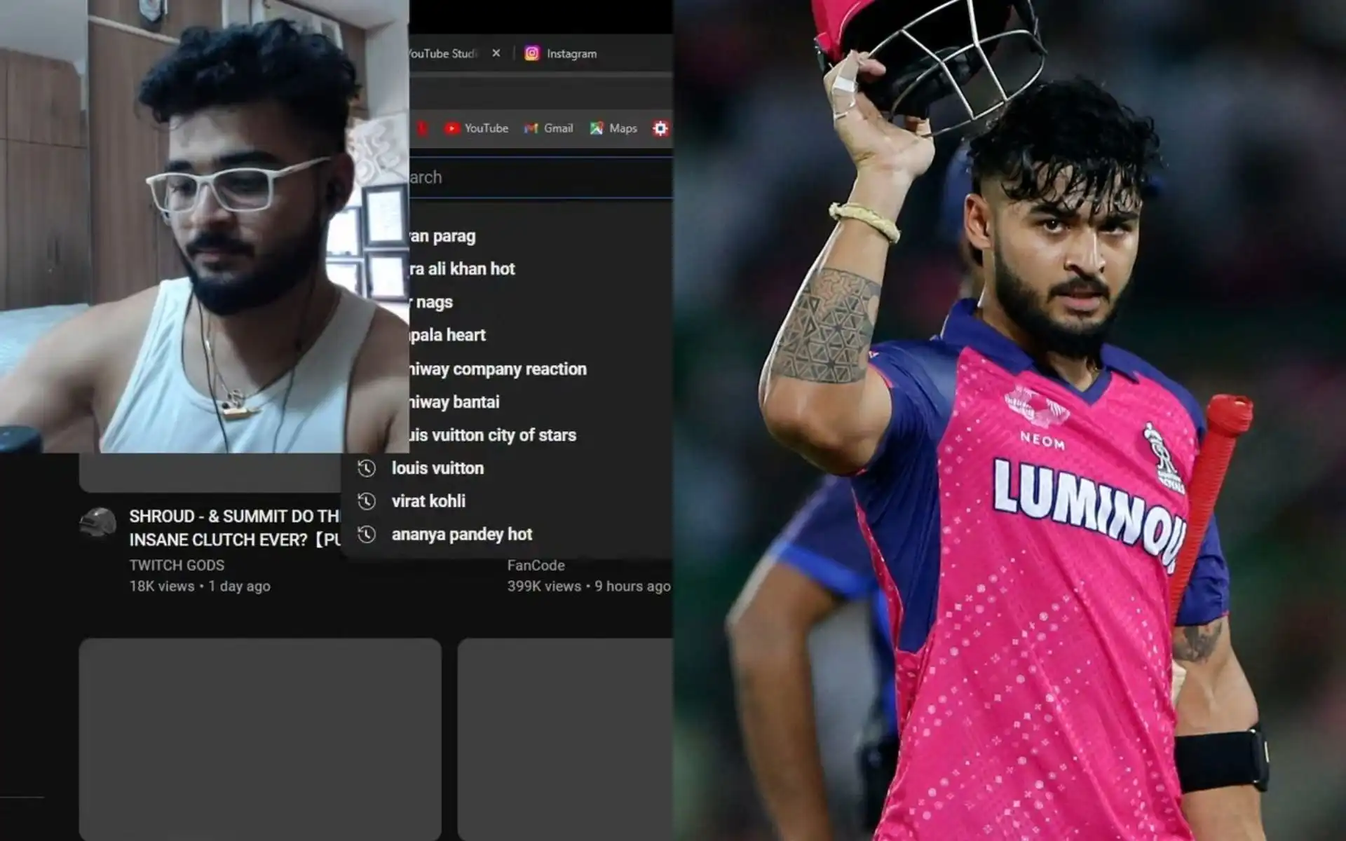 'Tried To Set Me Up': Riyan Parag Clarifies Controversy Over Explicit Search History